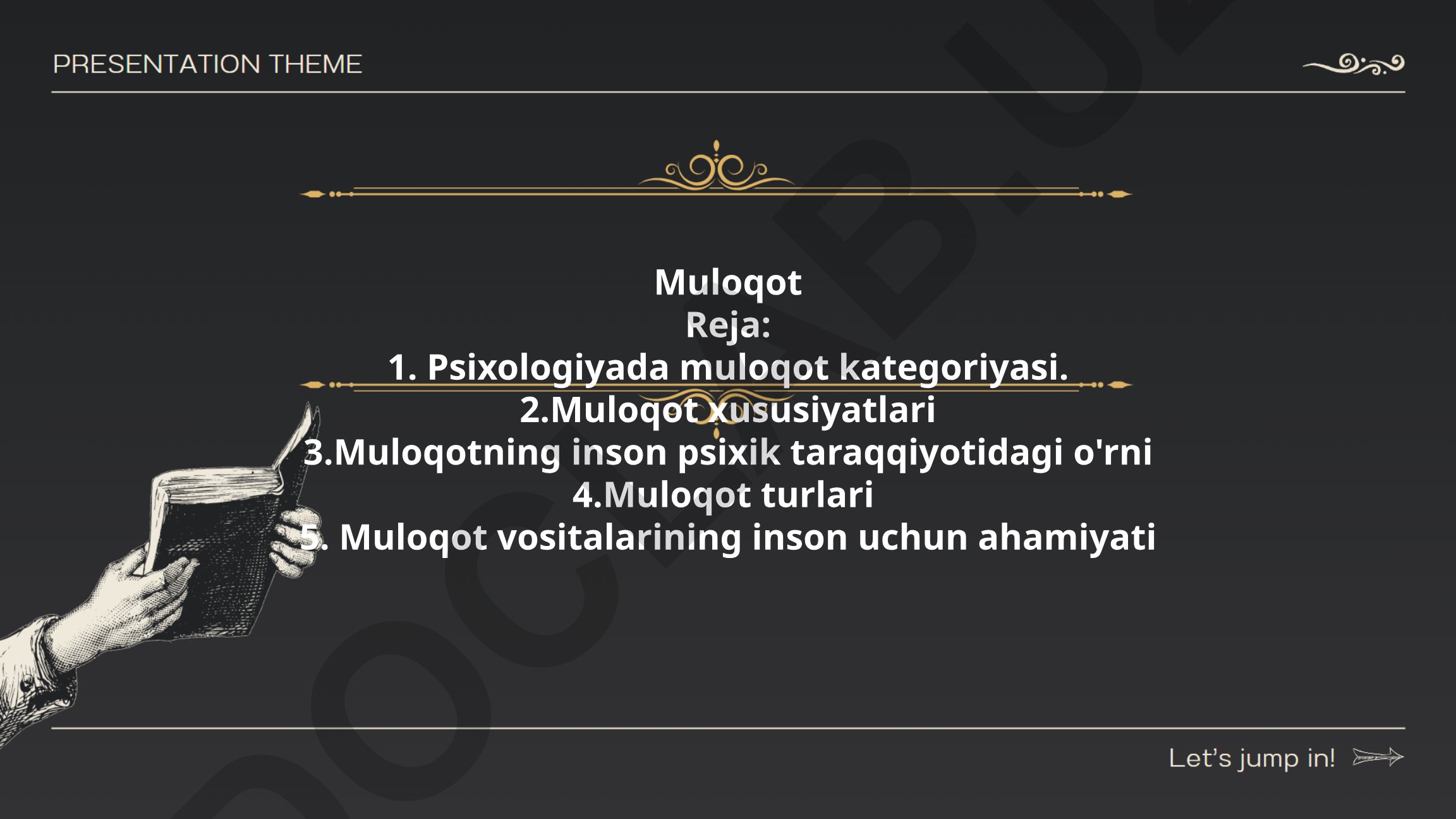 Psixologiyada muloqot kategoriyasi va turlari