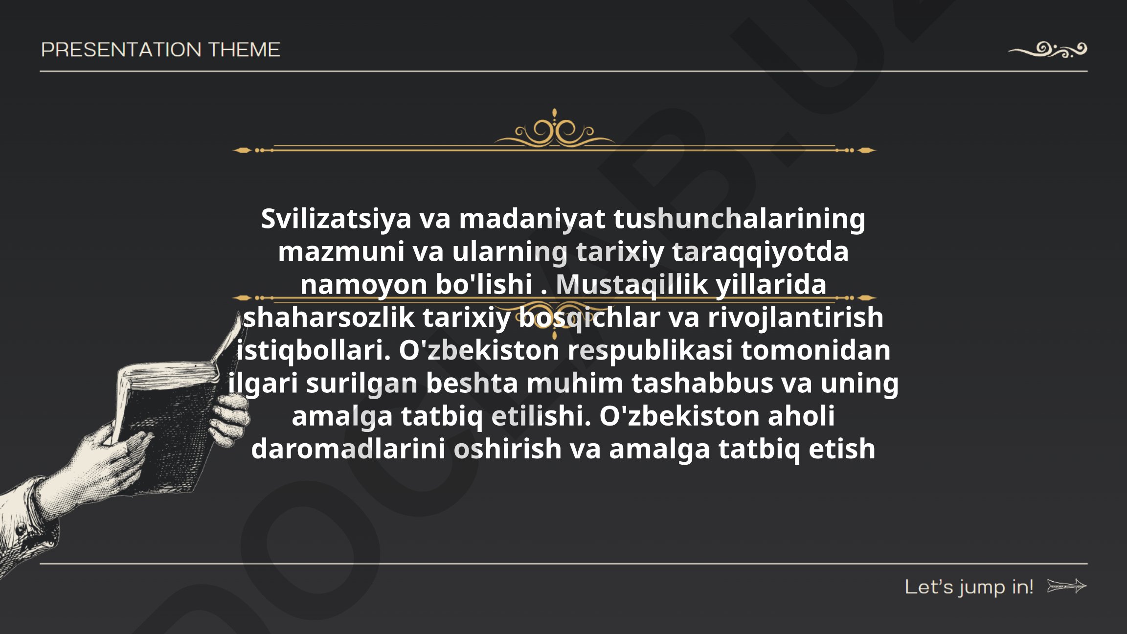Sivilizatsiya va madaniyat tushunchalari, mustaqillik yillarida shaharsozlik va O'zbekiston tashabbuslari