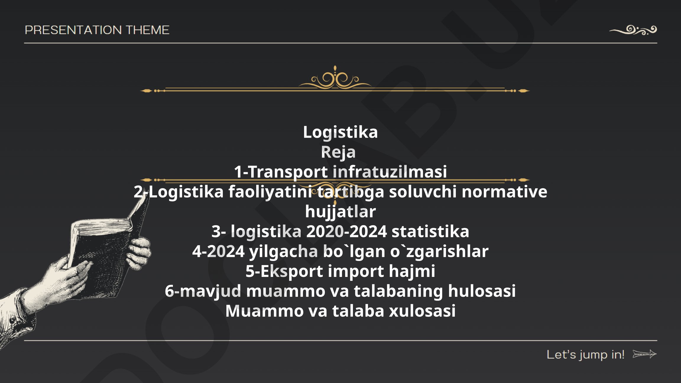 O'zbekistonda logistika sohasining rivojlanishi va muammolari