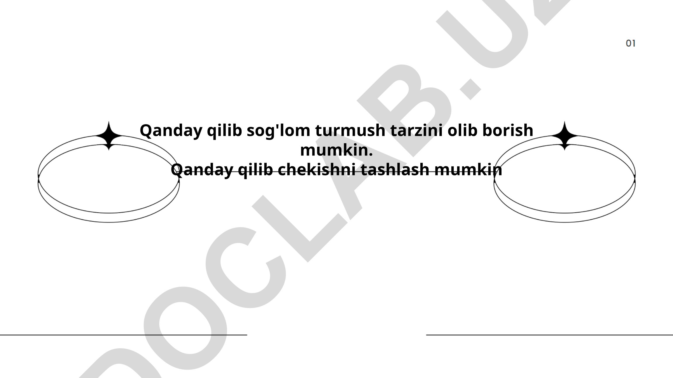 Sog'lom turmush tarzi va chekishni tashlash