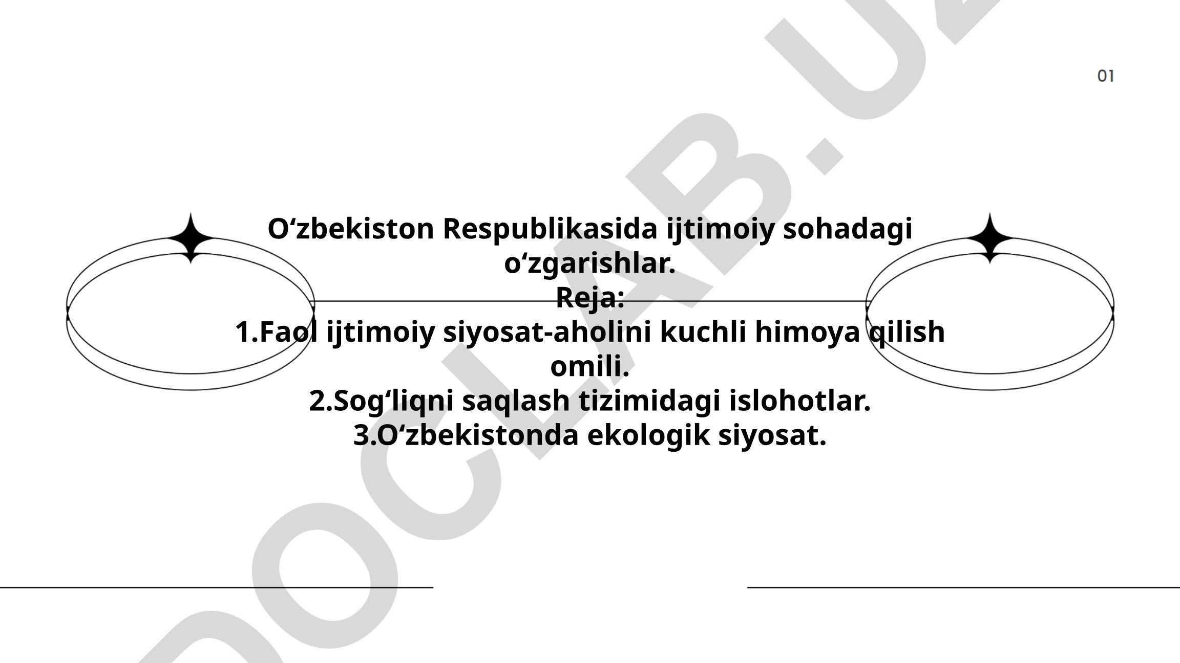 Oʻzbekiston Respublikasida ijtimoiy sohadagi oʻzgarishlar
