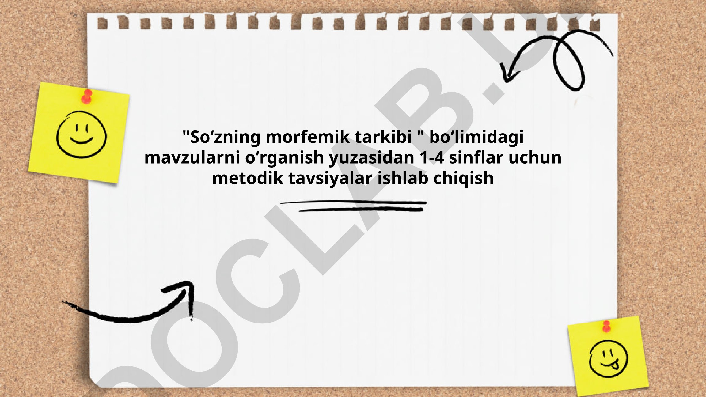 Soʻzning morfemik tarkibi boʻlimi uchun 1-4 sinflar metodik tavsiyalari