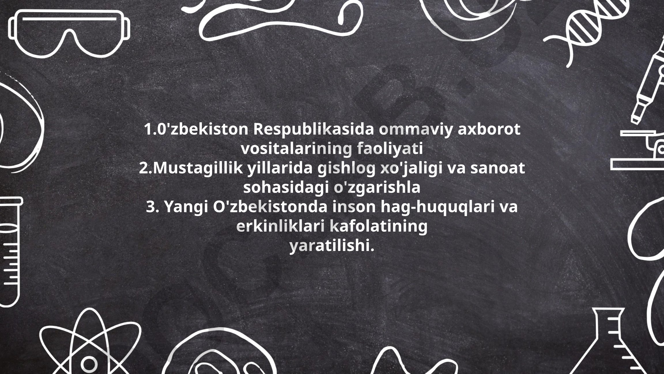 O'zbekistonda ommaviy axborot vositalari, qishloq xo'jaligi va inson huquqlari