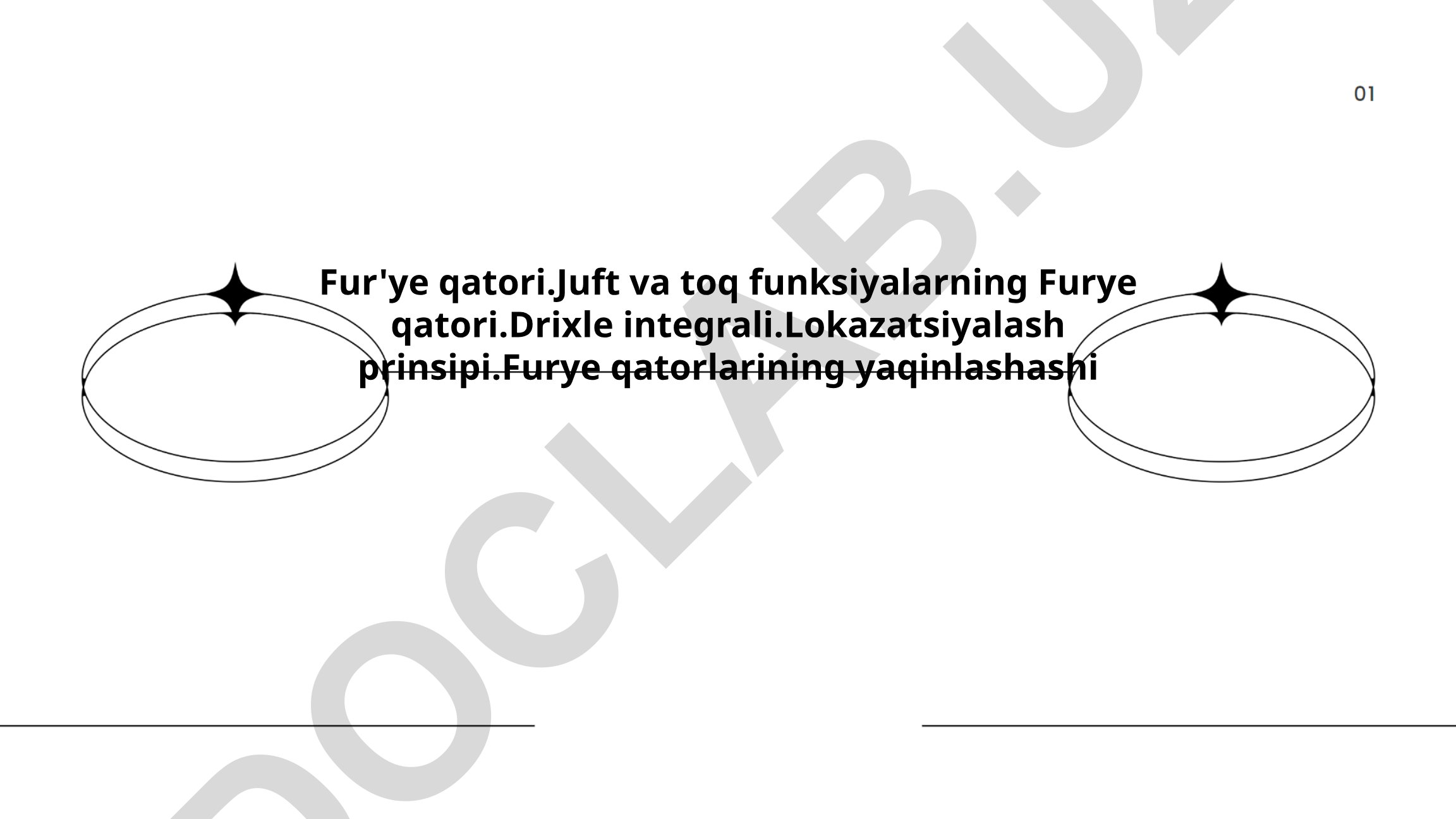 Fur'ye qatori va uning xususiyatlari