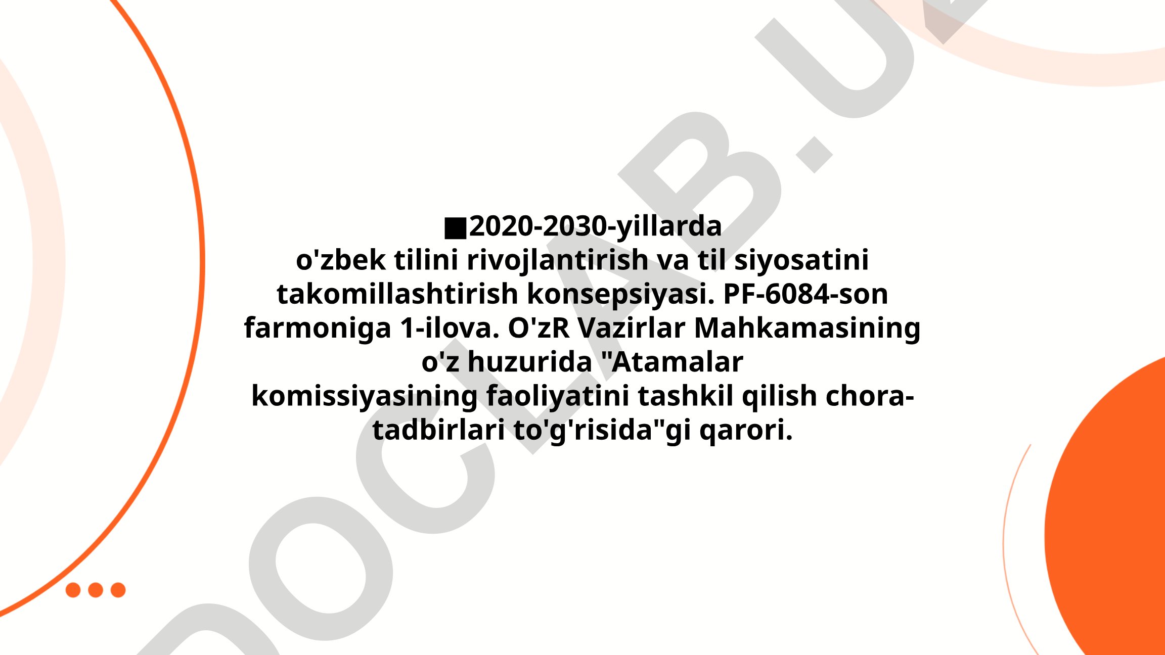 2020-2030-yillarda o'zbek tilini rivojlantirish va til siyosatini takomillashtirish konsepsiyasi