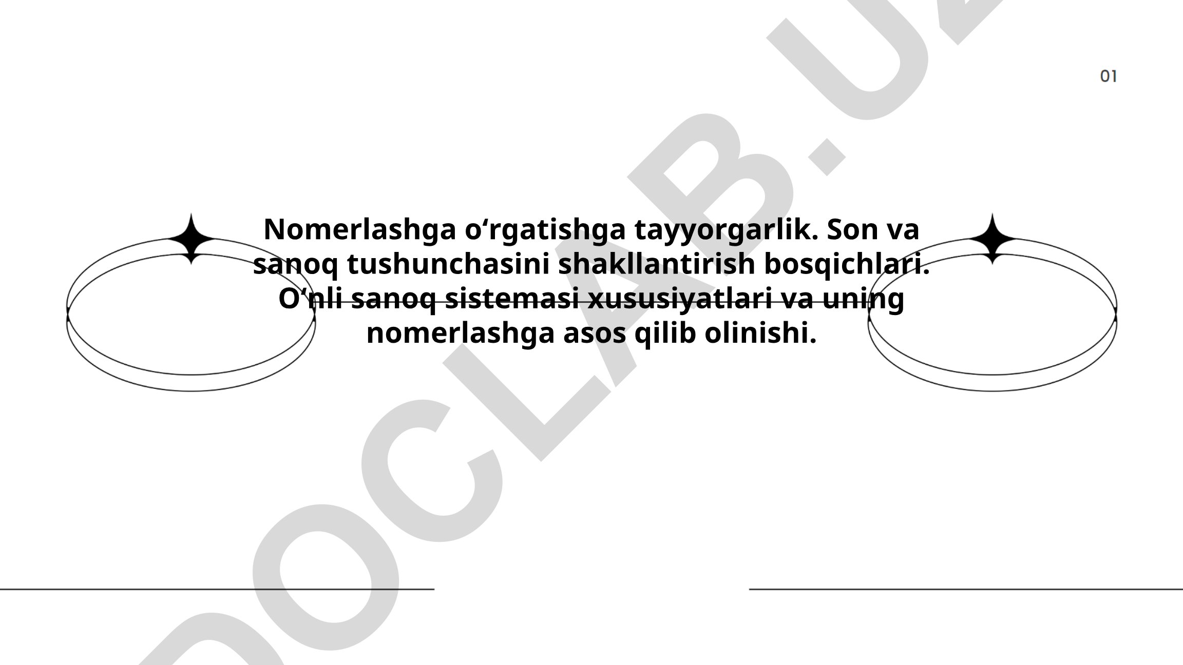 Nomerlash tizimlari va o'nli sanoq sistemasi