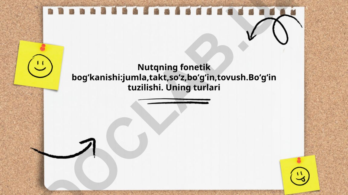 Nutqning fonetik bogʻlanishi va jumla ritmi