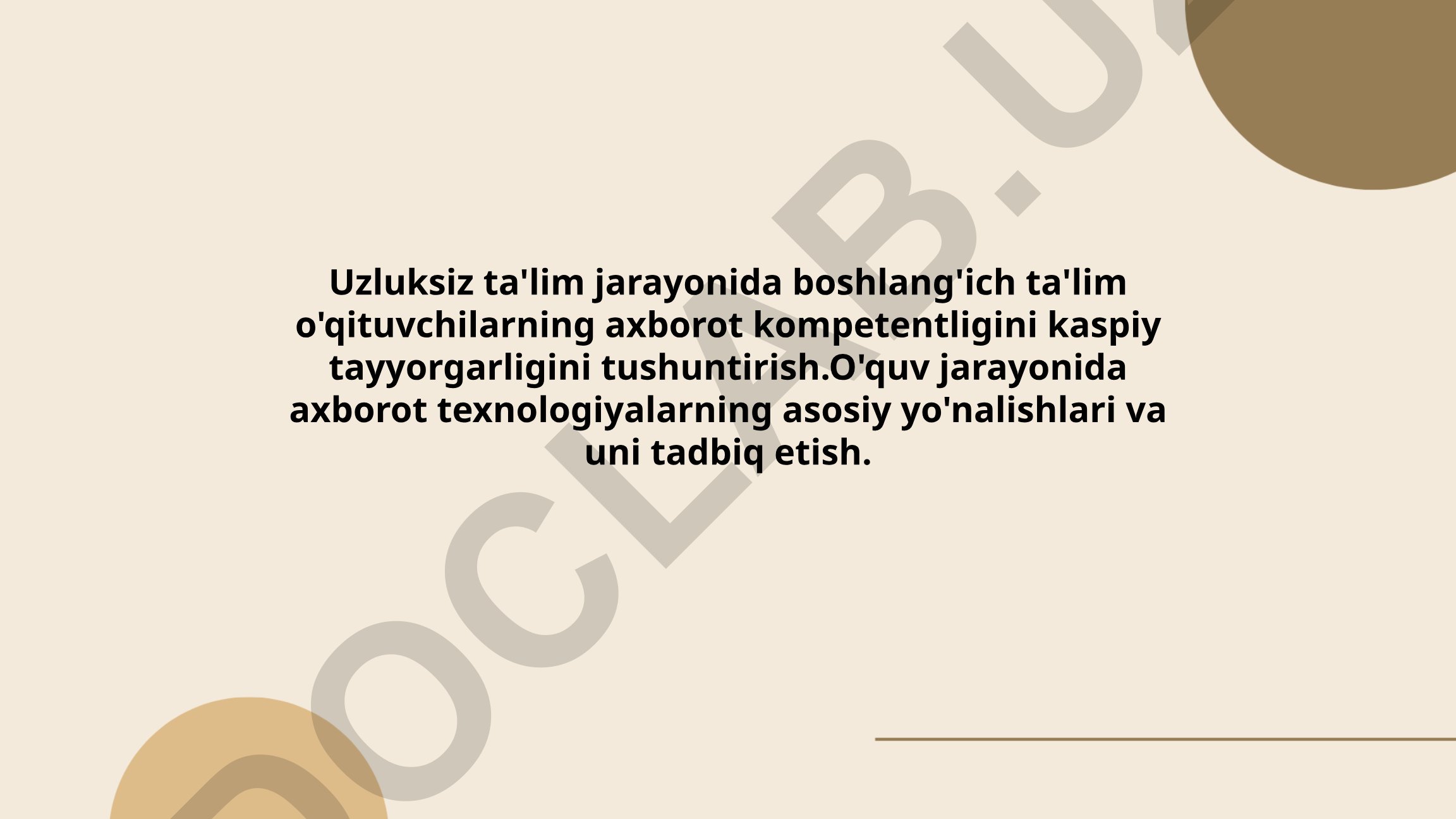 Uzluksiz ta'lim jarayonida boshlang'ich ta'lim o'qituvchilarning axborot kompetentligini rivojlantirish