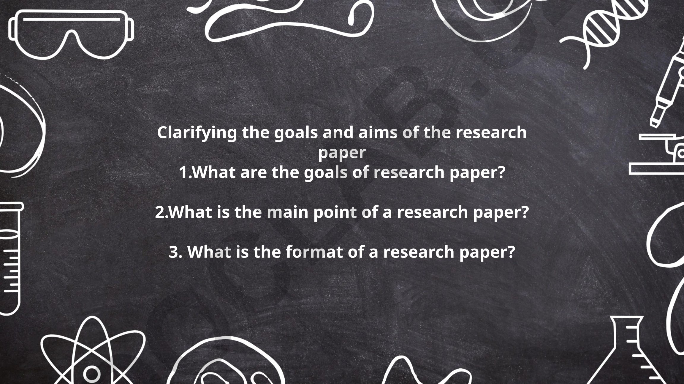 Research Paper Goals and Structure