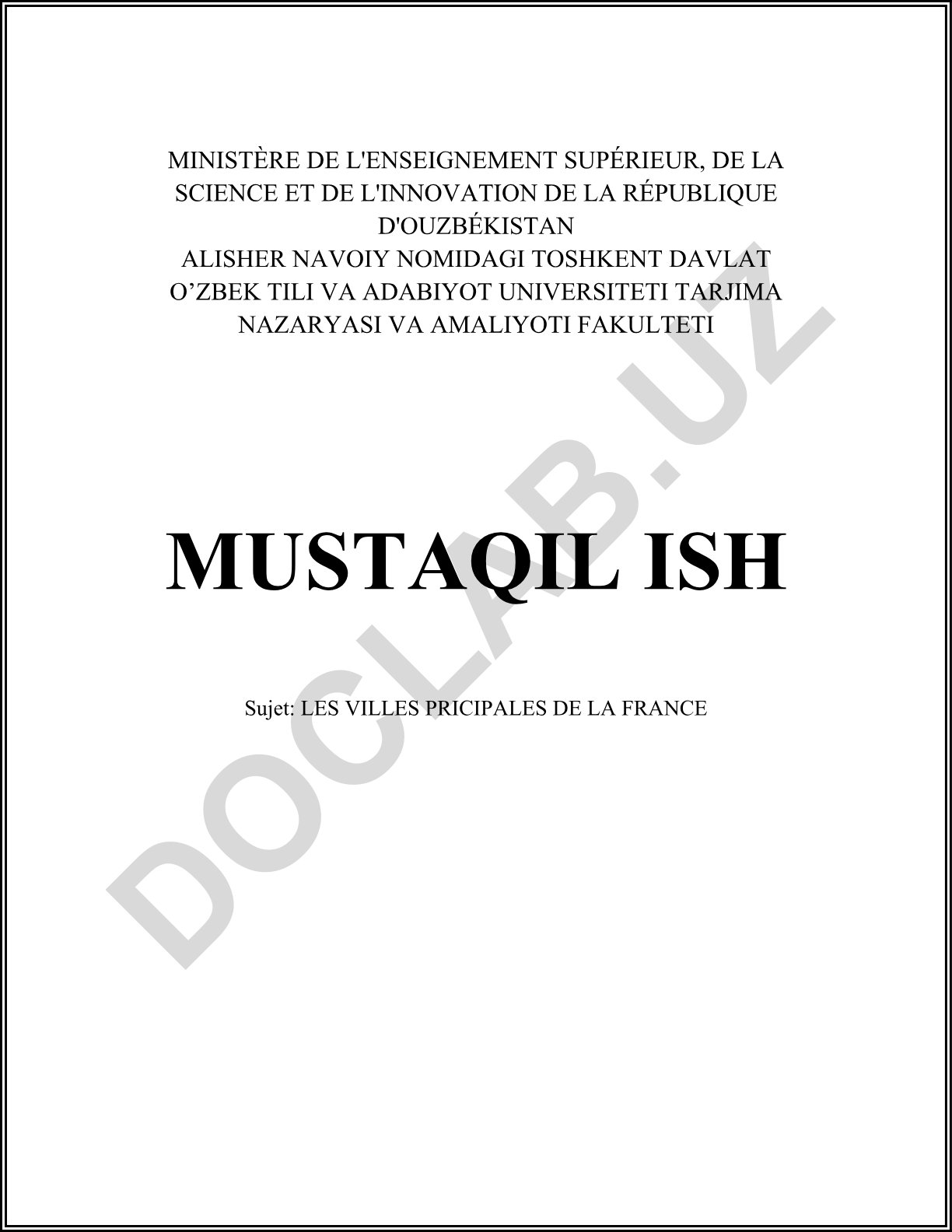 Fransiyaning asosiy shaharlari