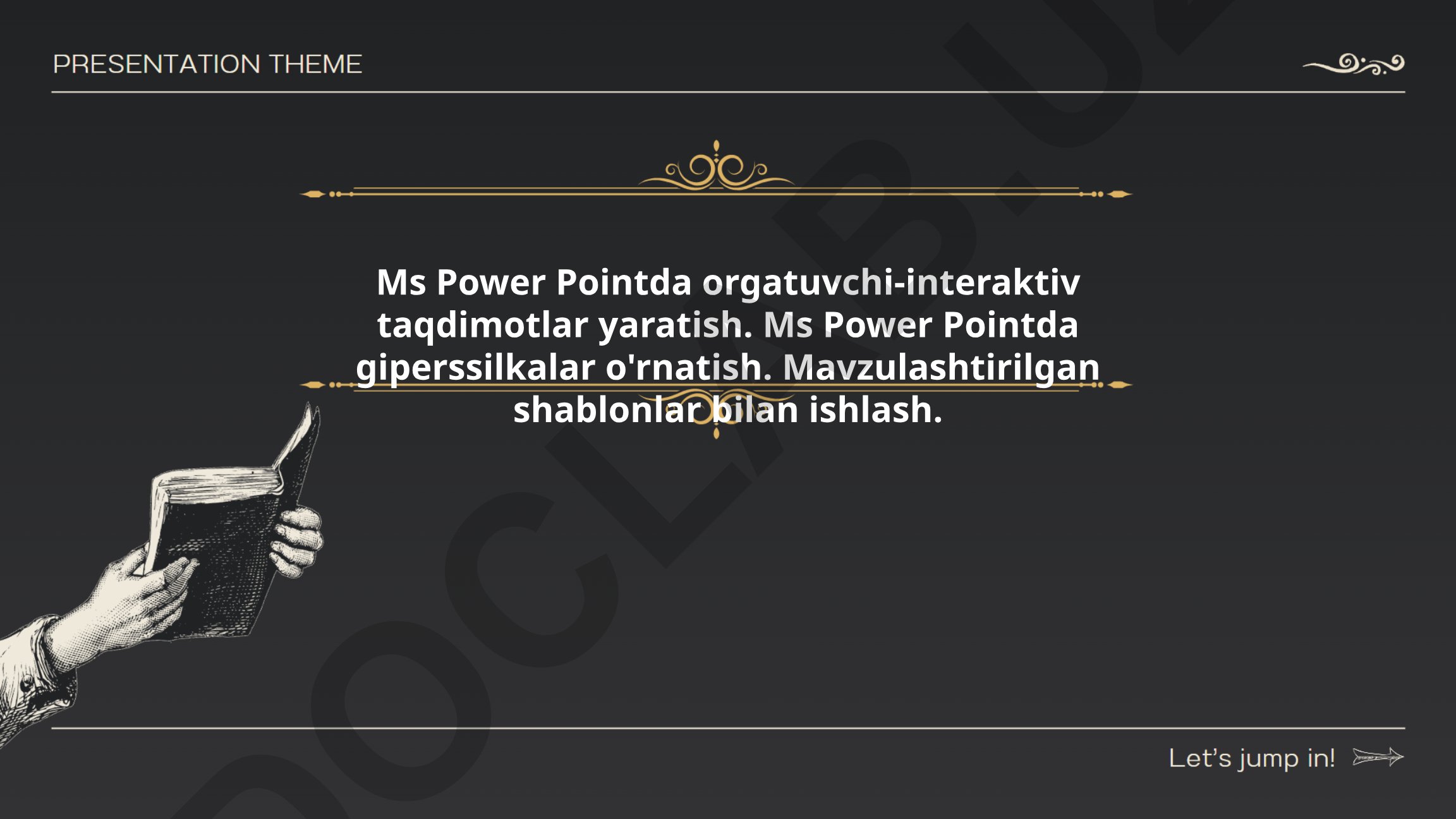 PowerPointda interaktiv taqdimotlar yaratish va giperssilkalar o'rnatish