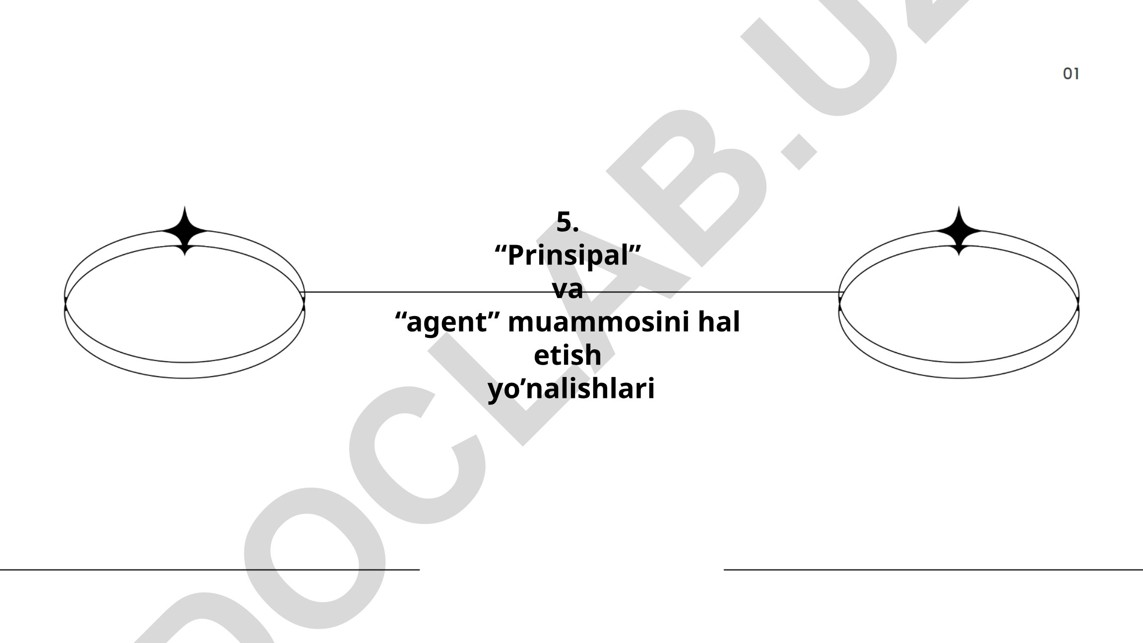 Prinsipal va agent muammosini hal etish yo'nalishlari