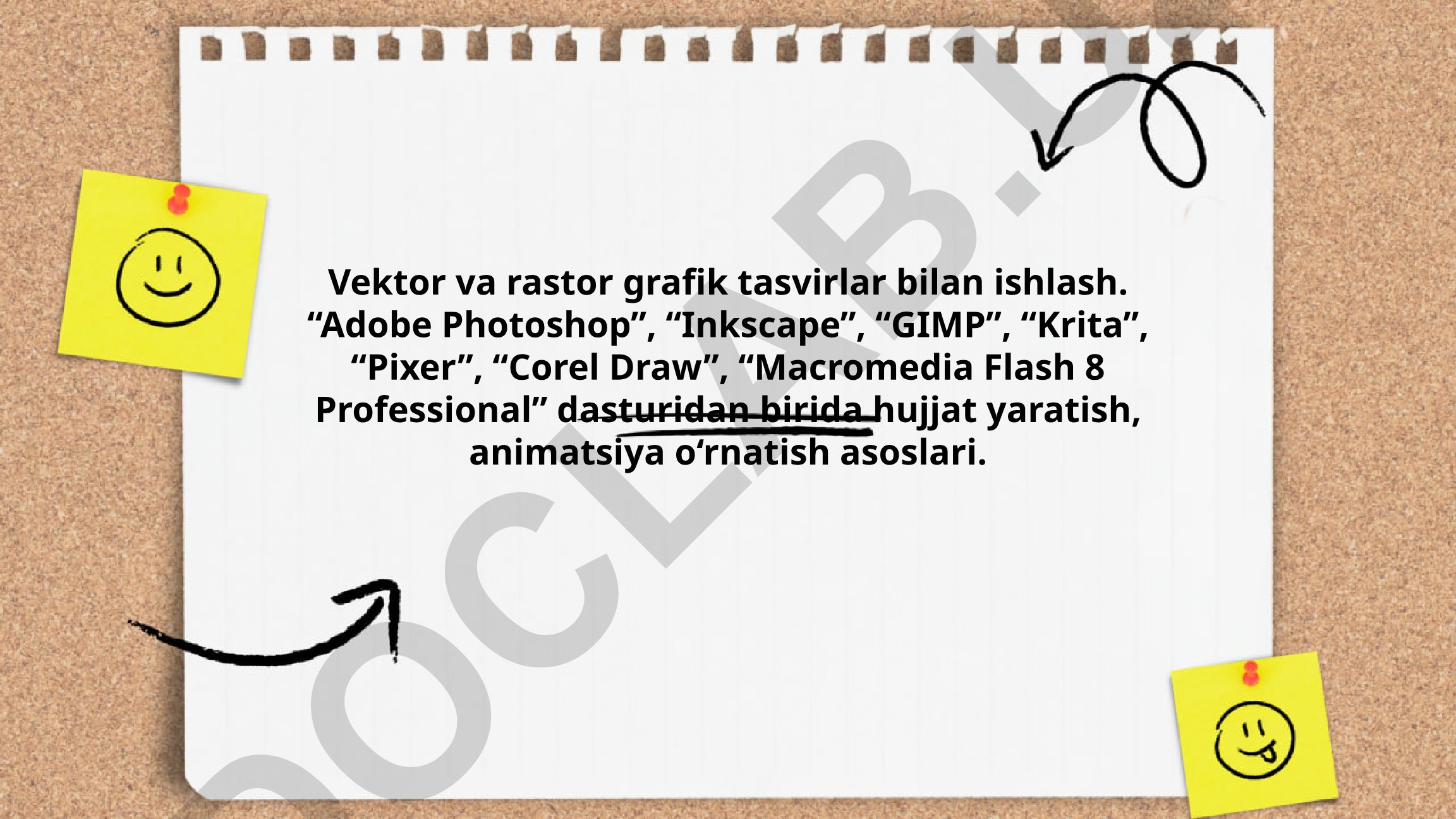 Vektor va rastor grafik tasvirlar bilan ishlash asoslari