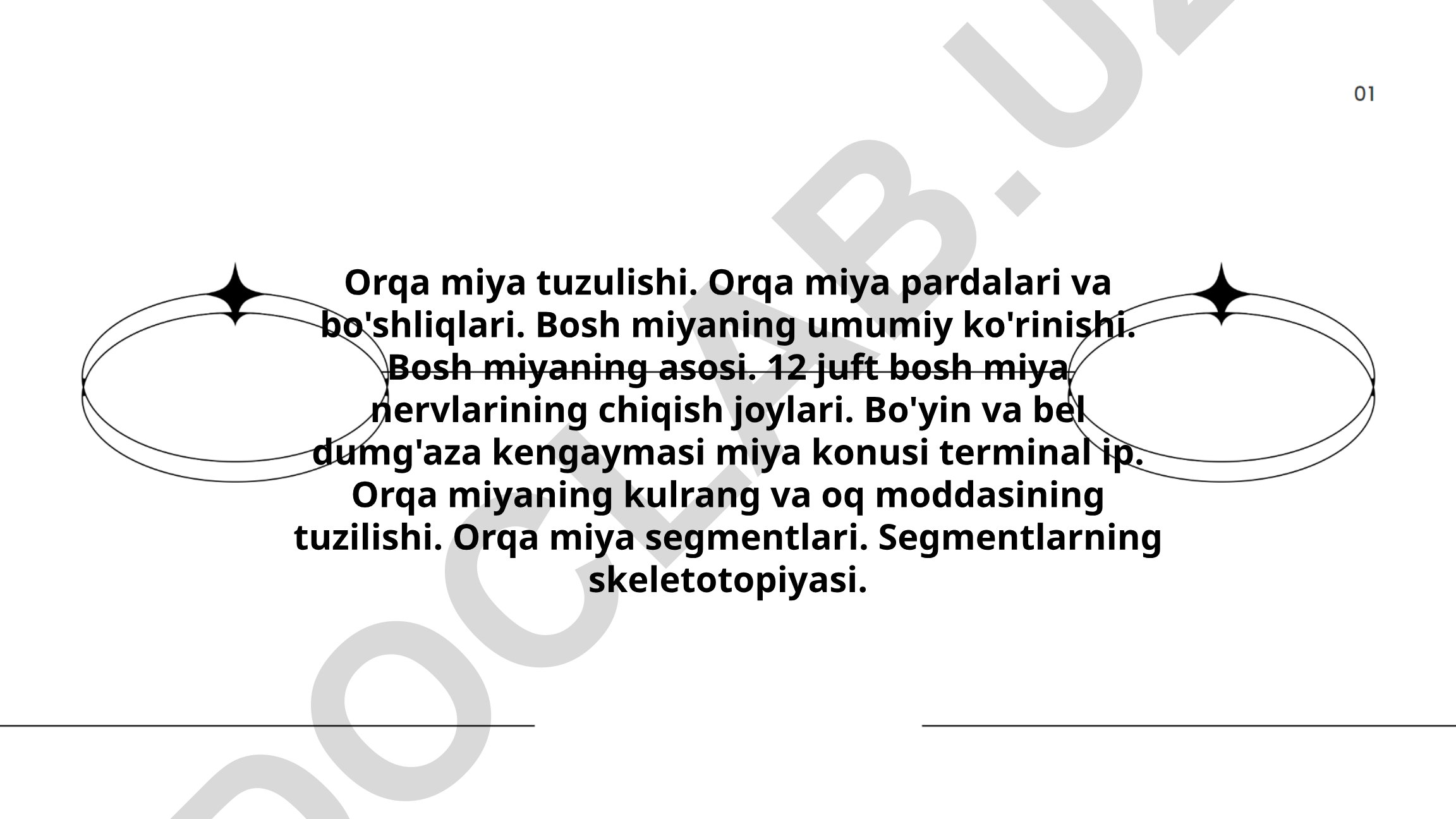 Orqa miya va bosh miya tuzilishi