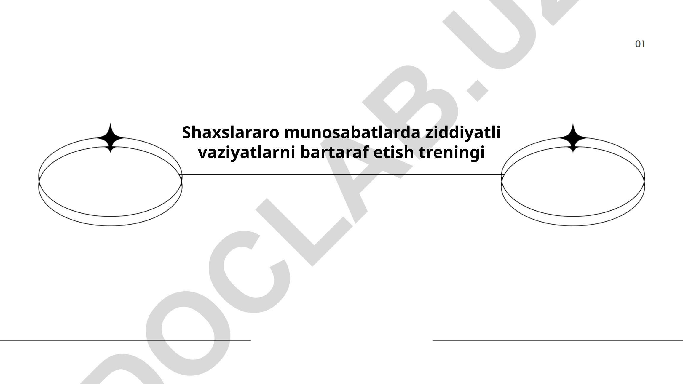 Shaxslararo munosabatlarda ziddiyatli vaziyatlarni bartaraf etish treningi