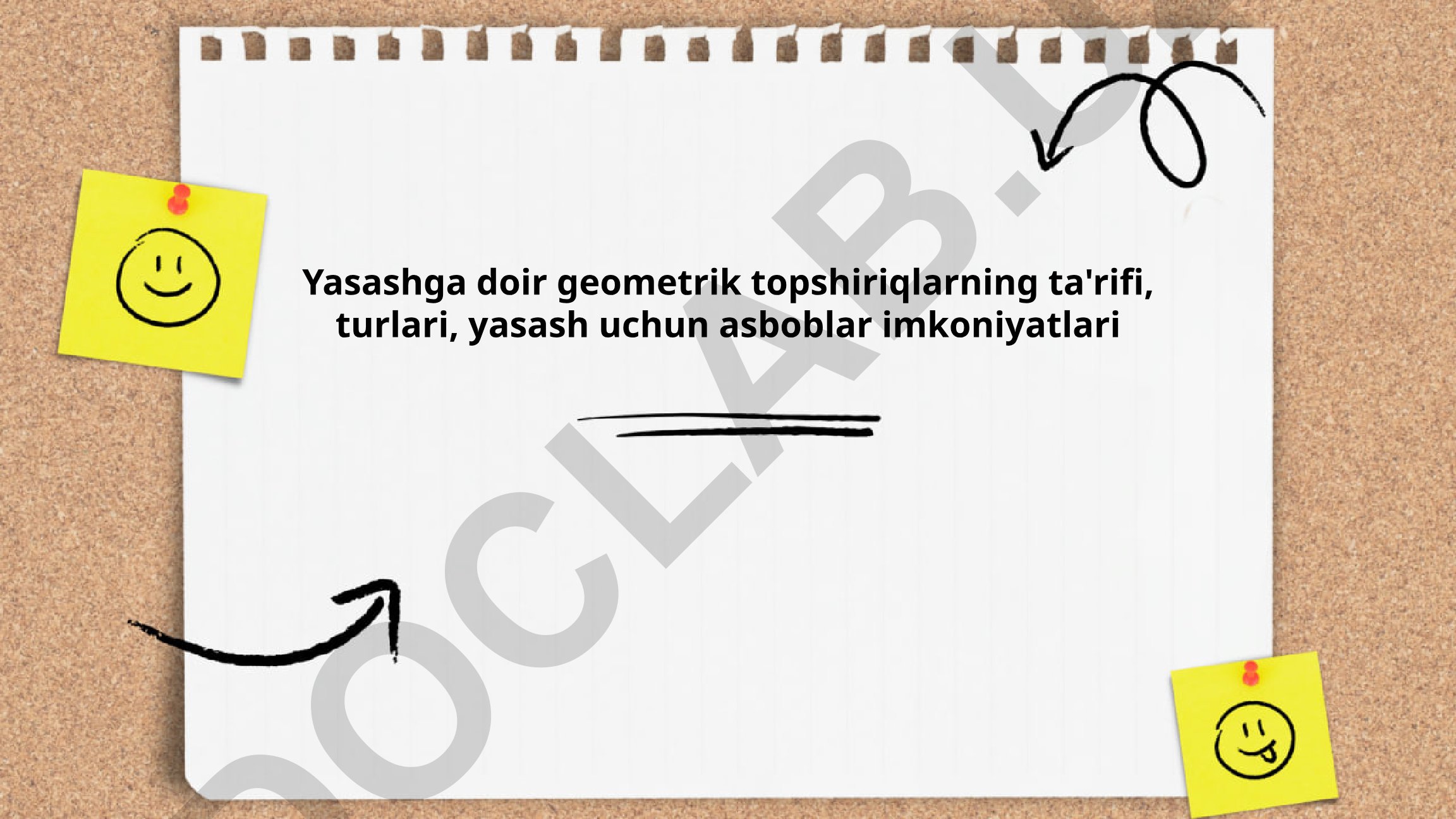 Yasashga doir geometrik topshiriqlarning ta'rifi, turlari va asboblar imkoniyatlari