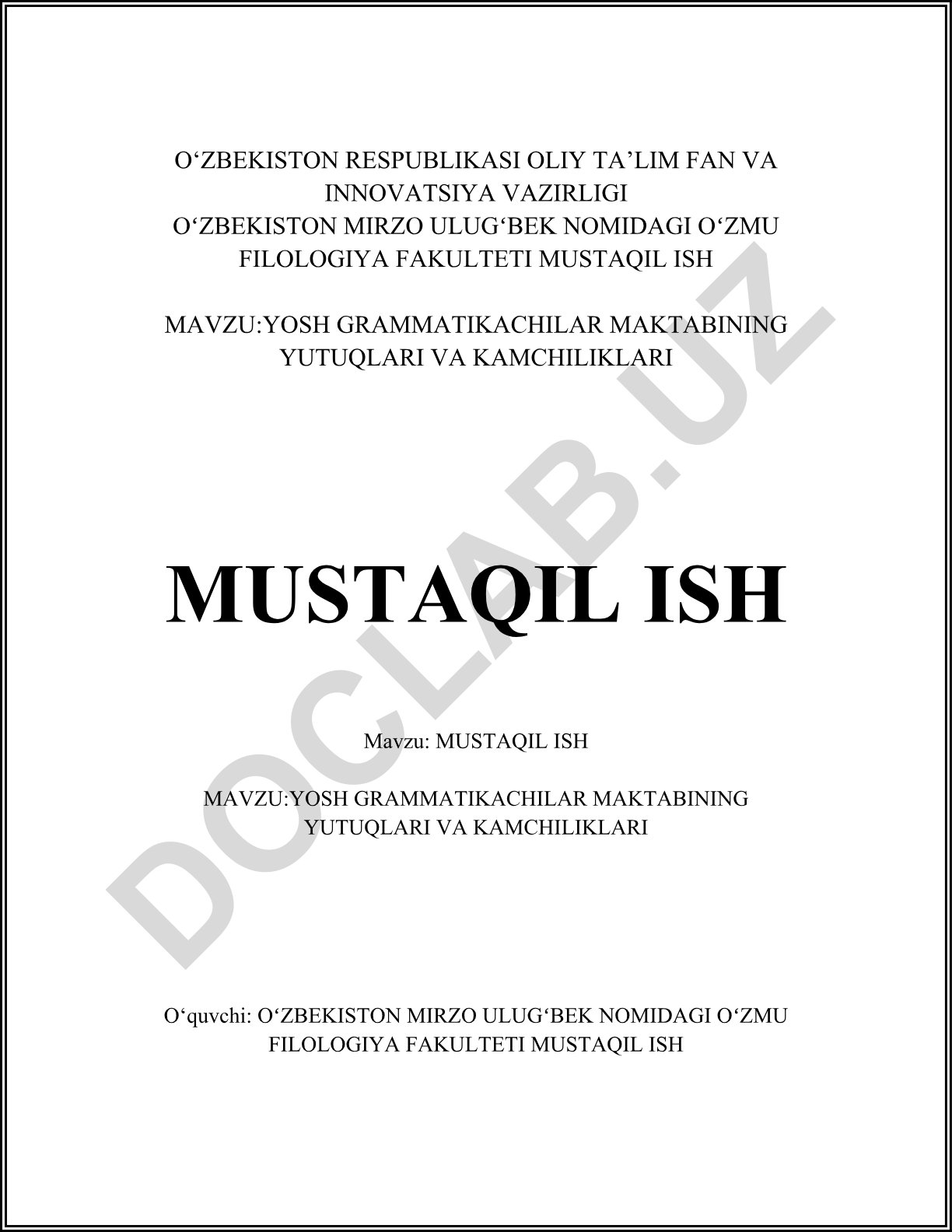 Yosh grammatikachilar maktabining yutuqlari va kamchiliklari