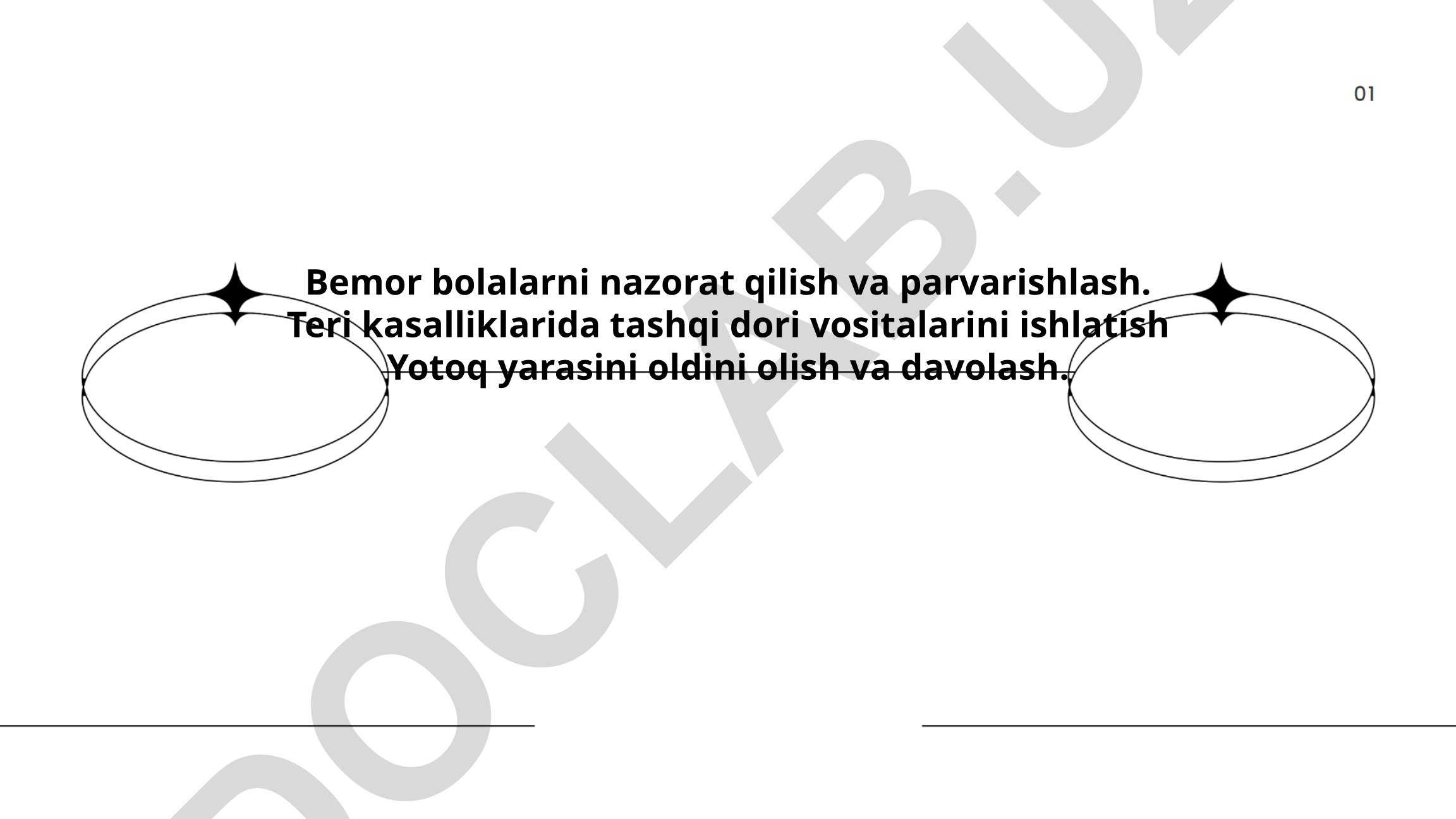 Bemor bolalarni nazorat qilish va parvarishlash