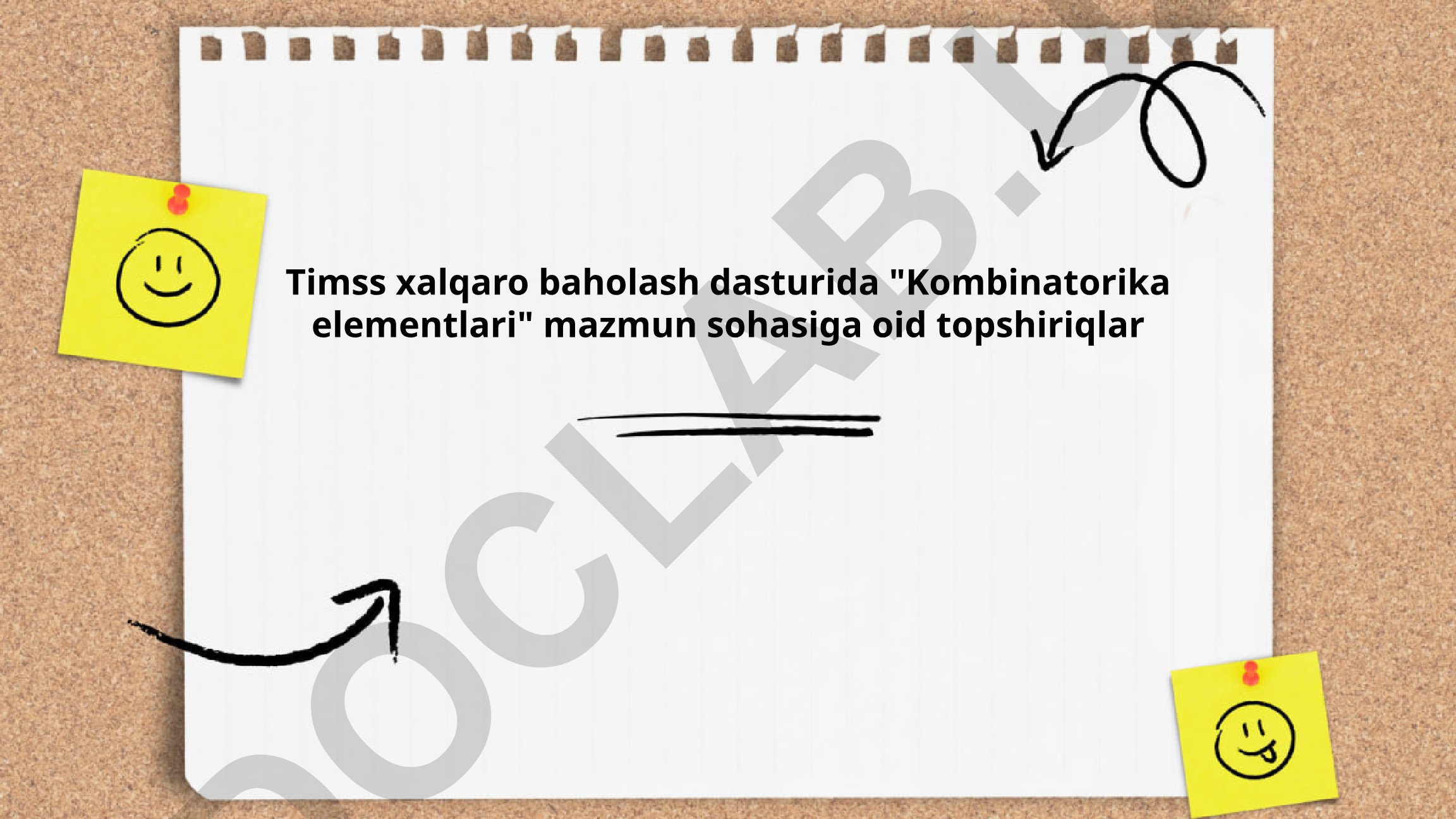 TIMSS xalqaro baholash dasturida kombinatorika elementlari topshiriqlari
