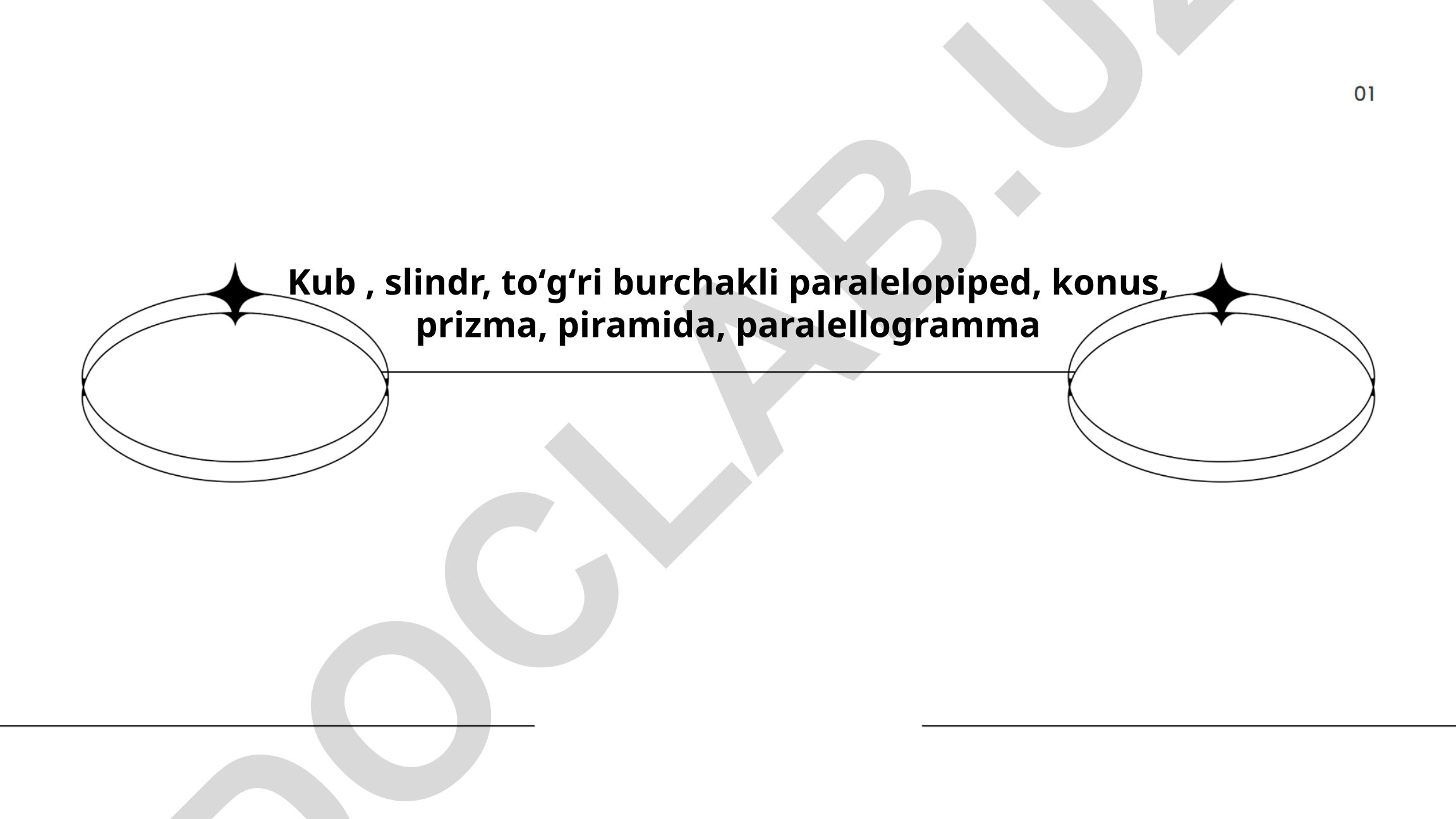 Kubning o'lchovlari, hajmi va yuza maydoni