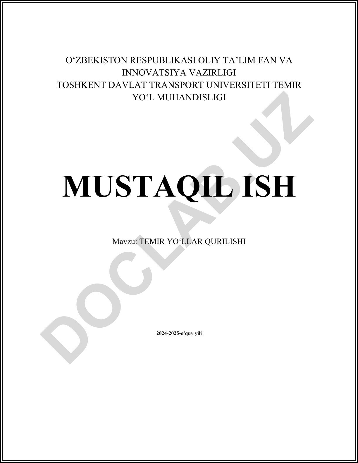 Temir yoʻllar qurilishi