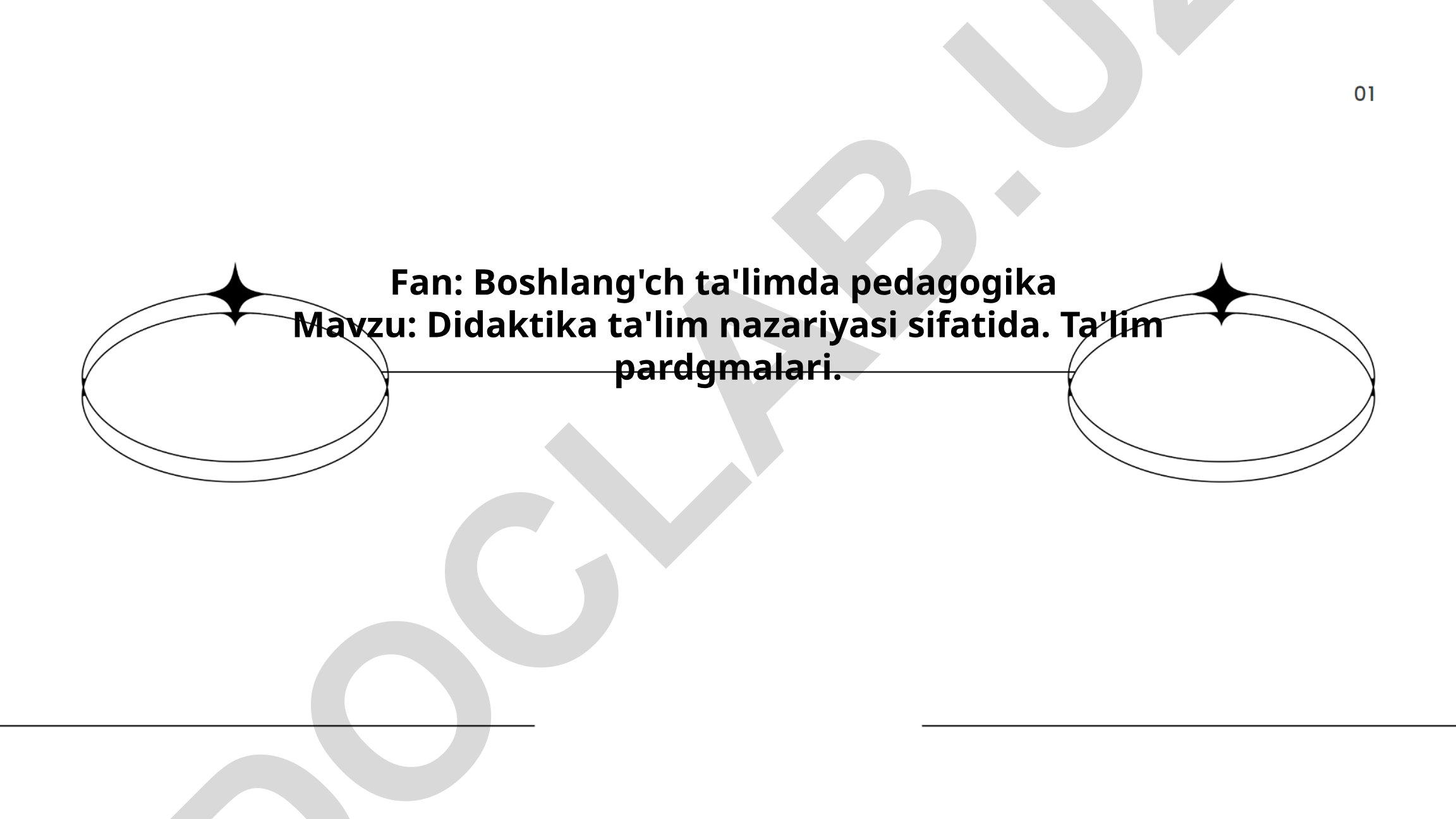 Didaktika ta'lim nazariyasi sifatida va boshlang'ich ta'lim didaktikasining rivojlanishi