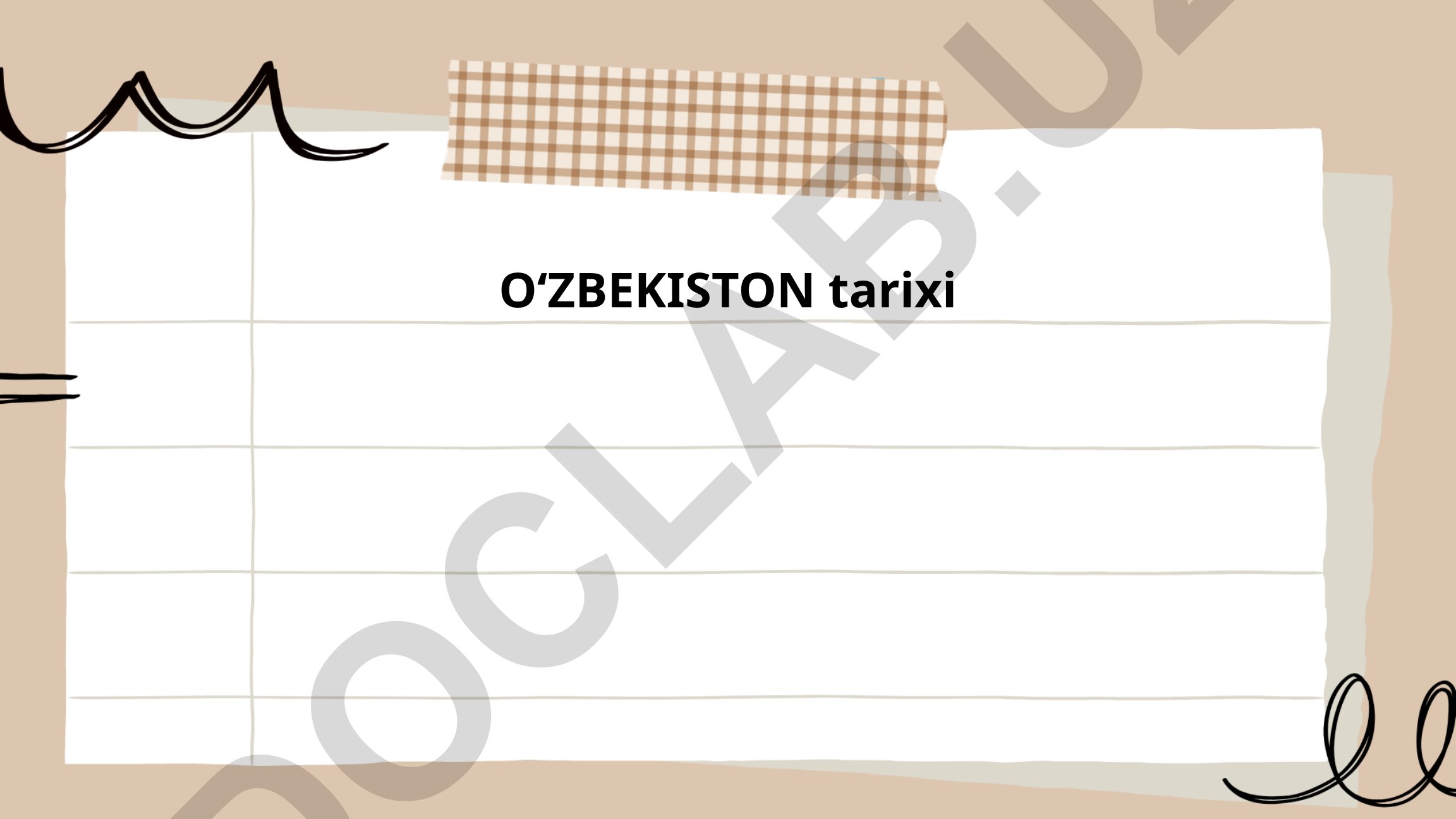 Oʻzbekiston tarixi