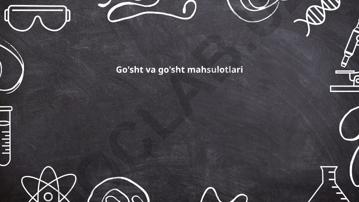 Go'sht turlari va halol go'sht yetishtirish