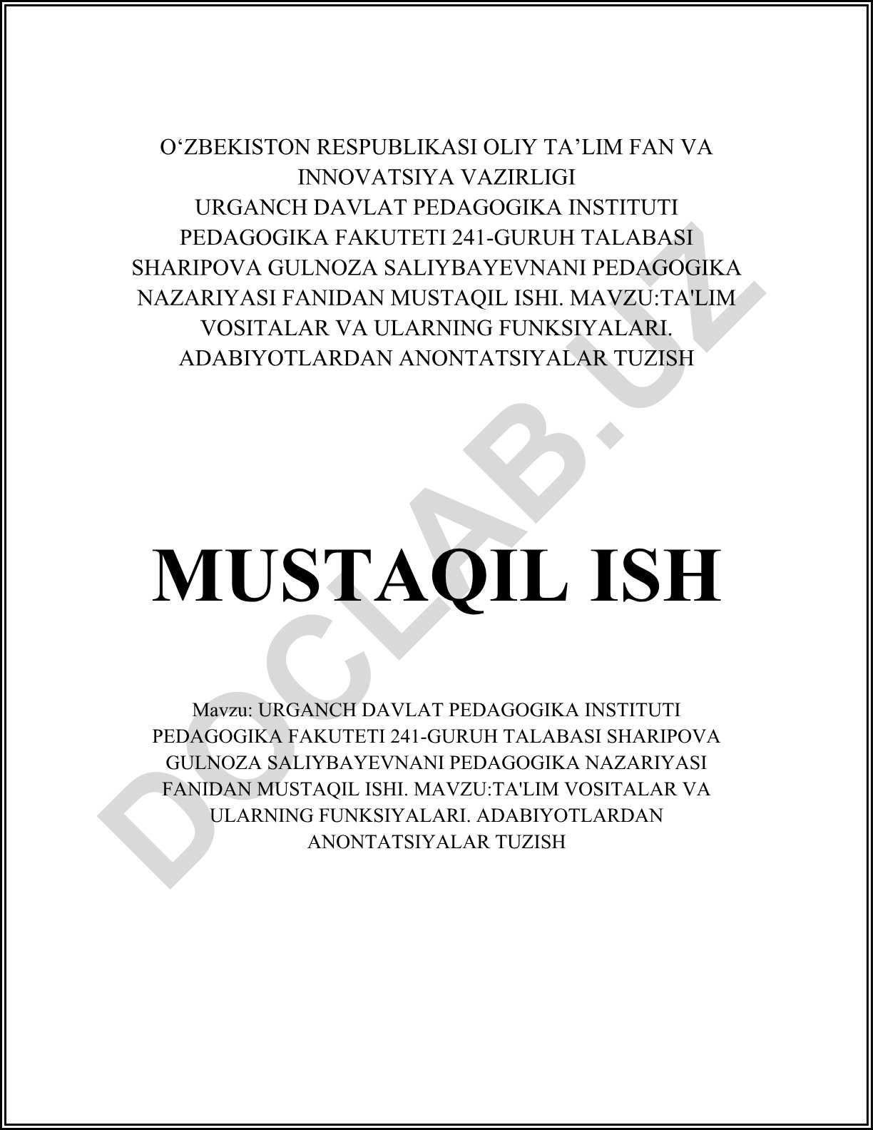 Ta'lim vositalari va ularning funksiyalari