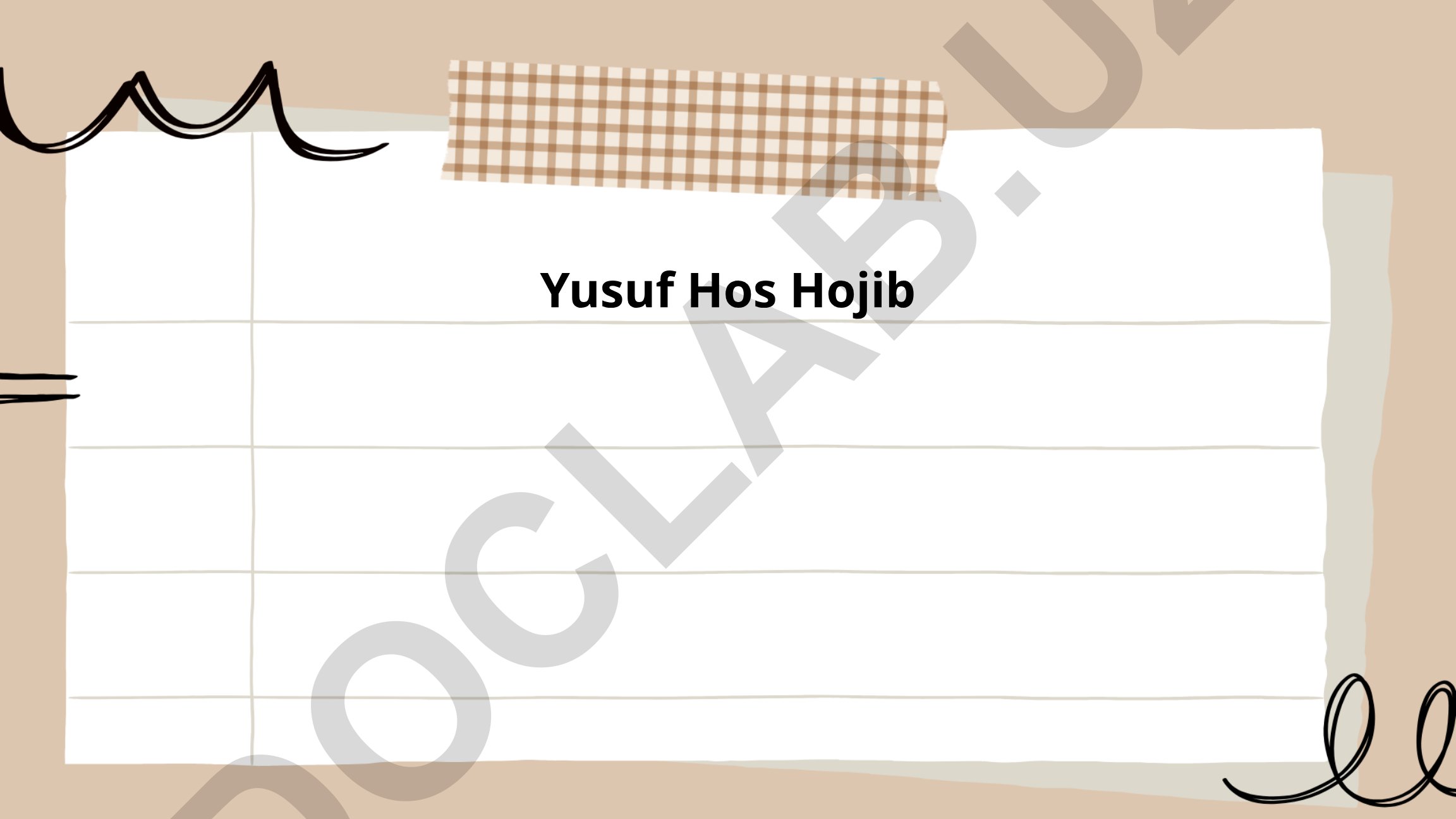 Yusuf Xos Hojib hayoti va "Qutadg'u Bilig" asari