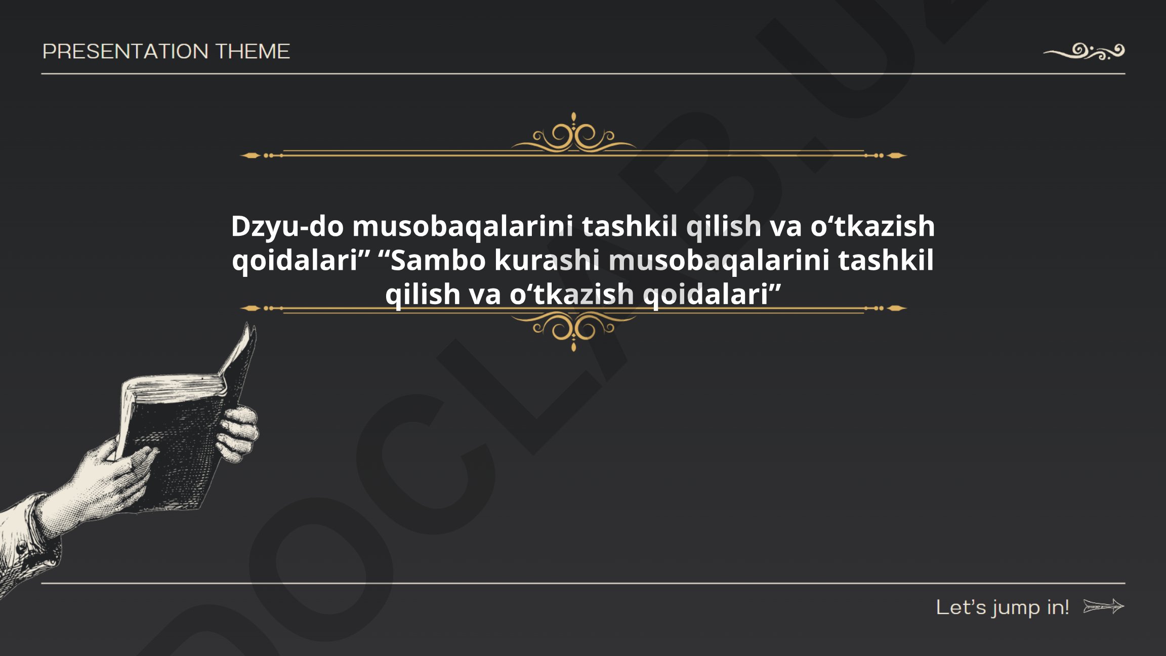 Dzyu-do va sambo kurashi musobaqalarini tashkil qilish va o‘tkazish qoidalari