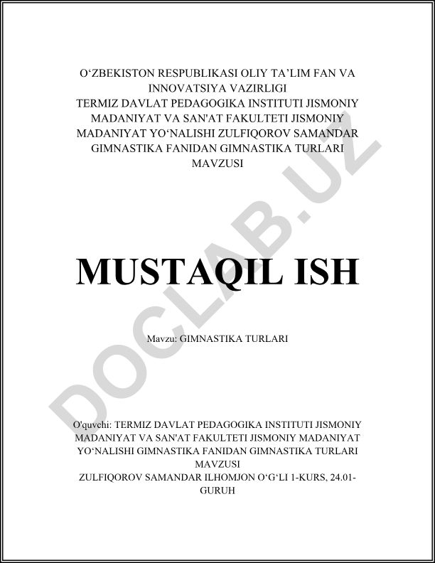 Gimnastika turlari