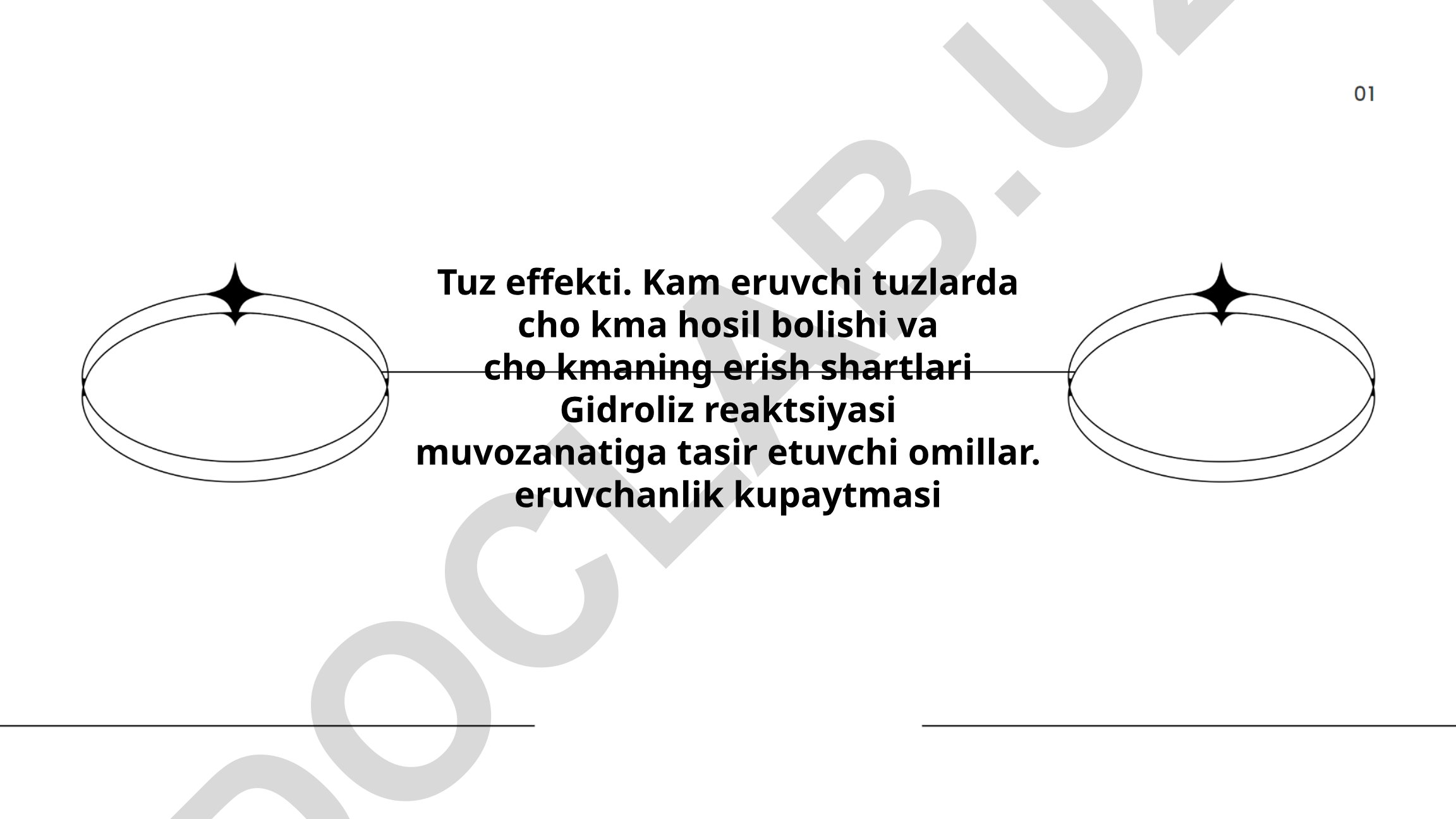 Tuz effekti va cho'kma hosil bo'lishi