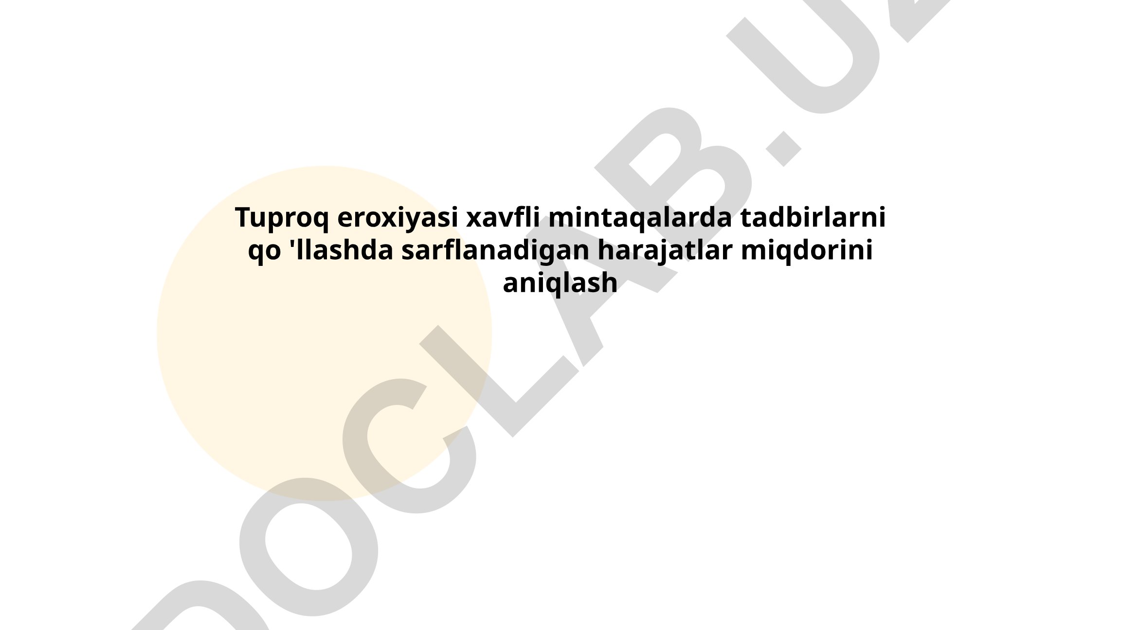 Tuproq eroziyasining iqtisodiy oqibatlari va xarajatlarni aniqlash