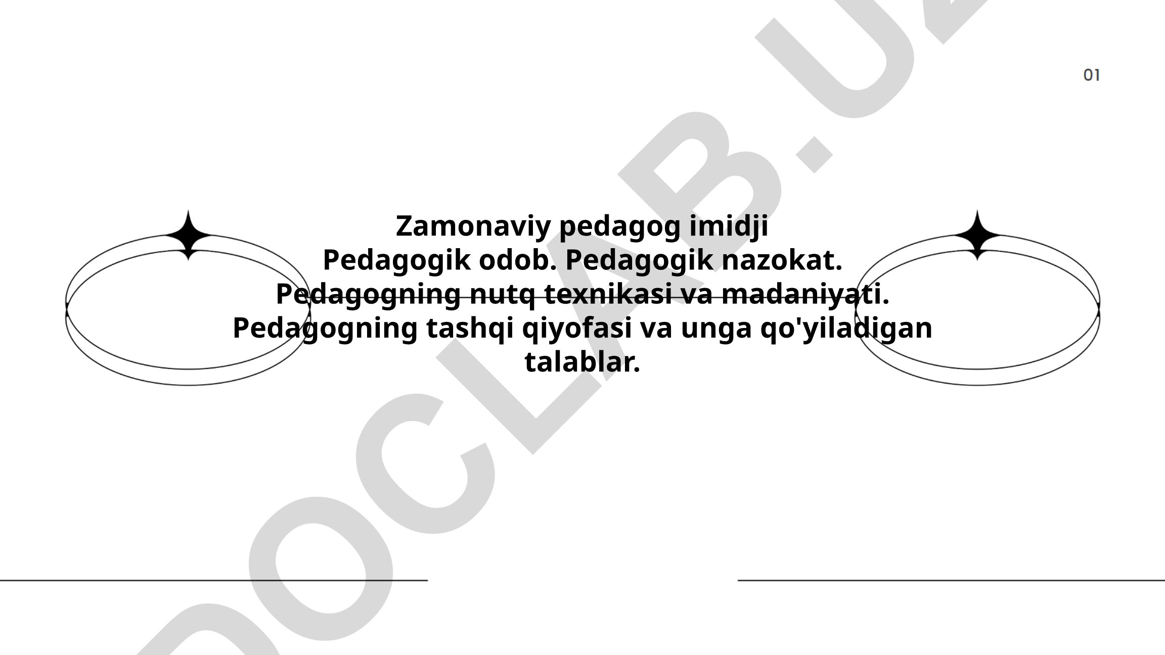 Zamonaviy pedagog imidji va uning komponentlari