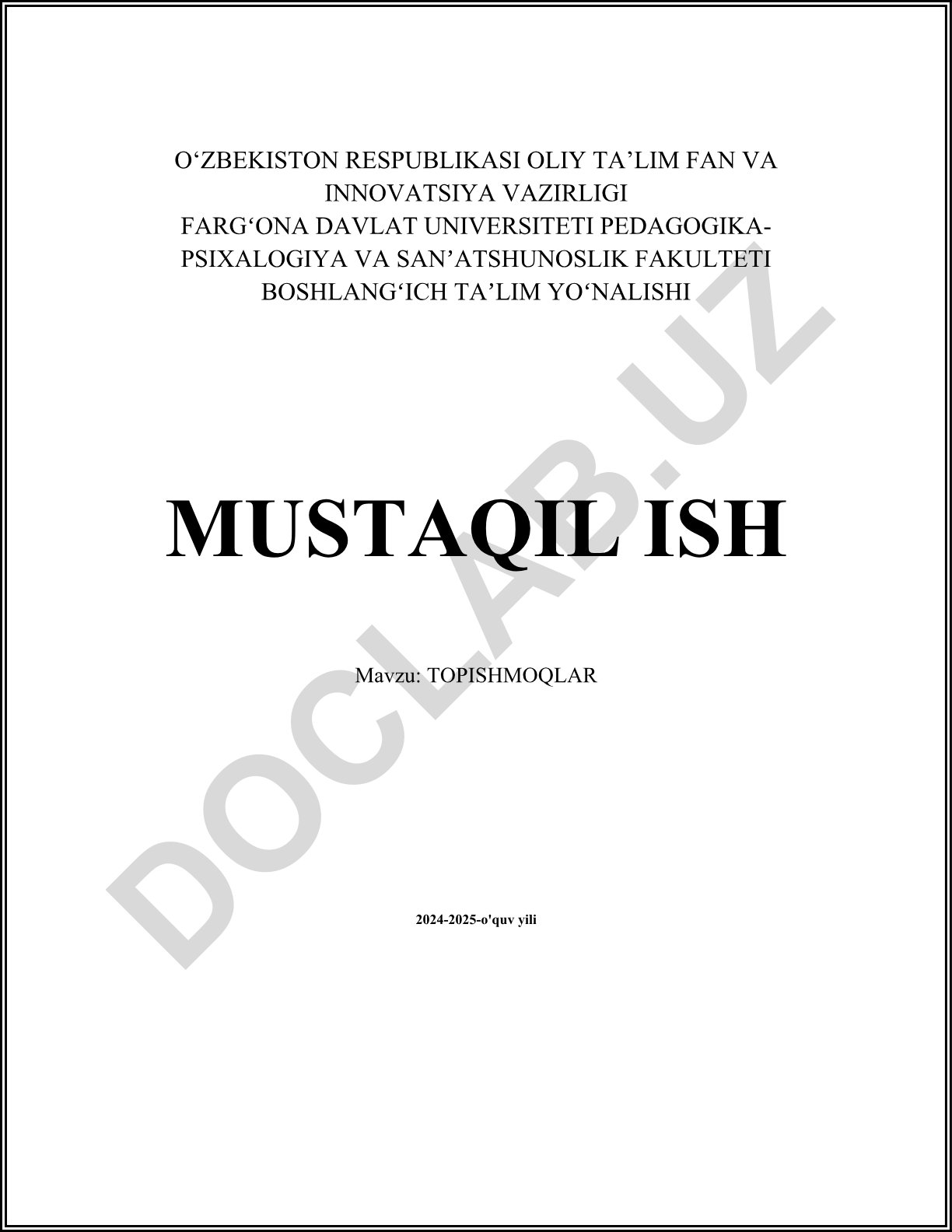 Topishmoqlar