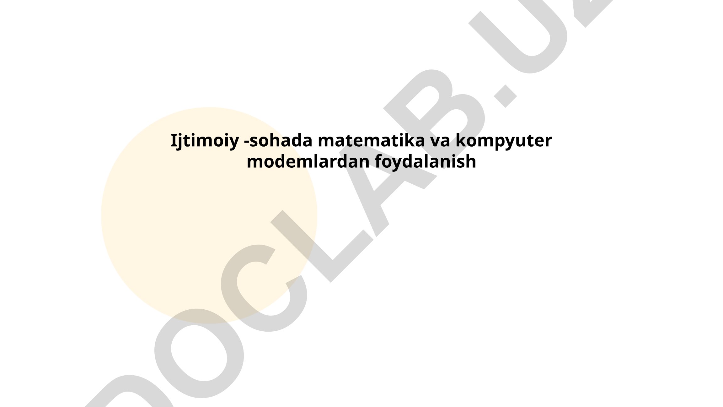 Ijtimoiy sohada matematika va kompyuter modellaridan foydalanish