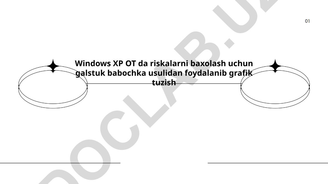 Windows XP operatsion tizimida risklarni baholash va galstuk babochka usuli