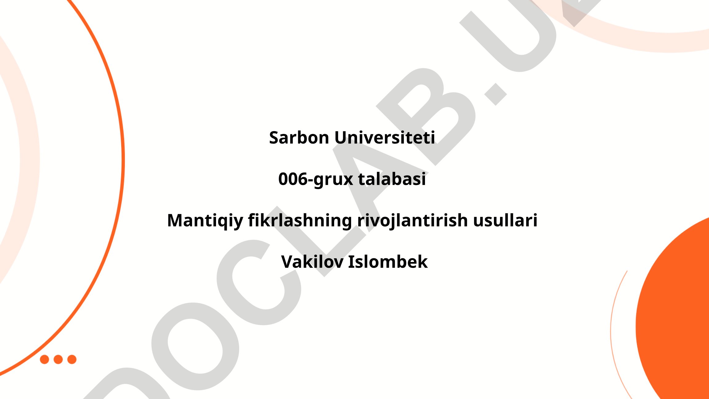 Mantiqiy fikrlashning rivojlantirish usullari