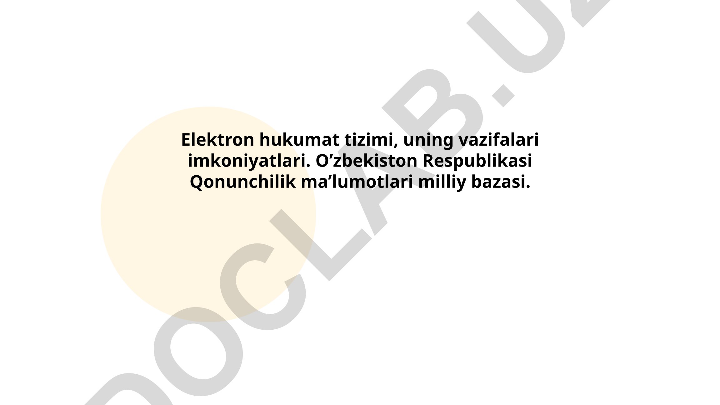 Elektron hukumat tizimi va uning imkoniyatlari