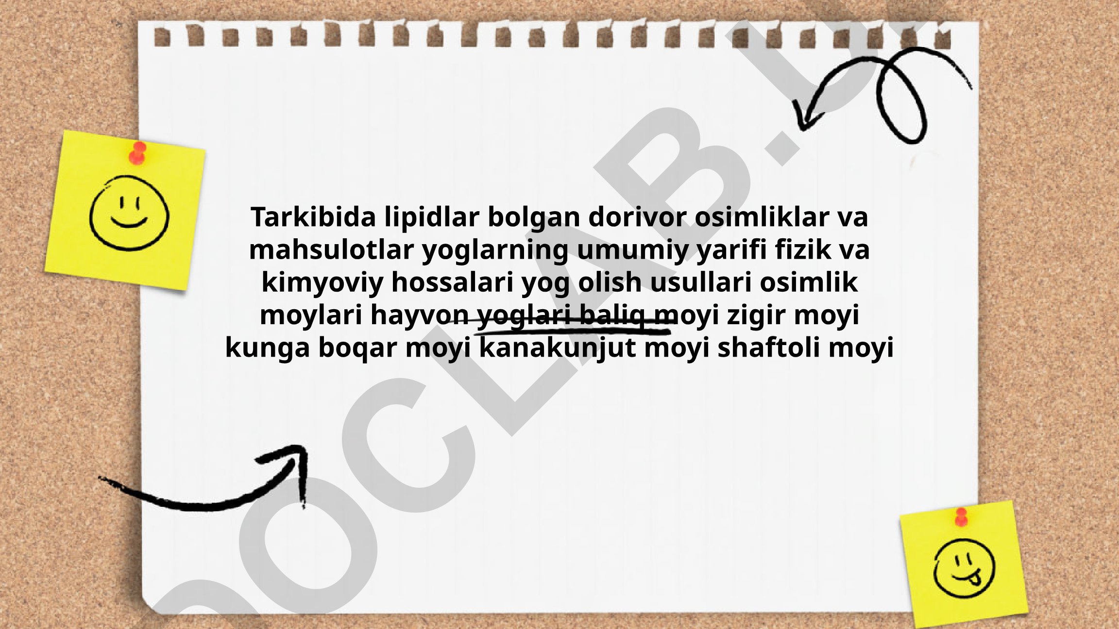 Yoglarning umumiy tavsifi, fizik-kimyoviy xossalari va olish usullari