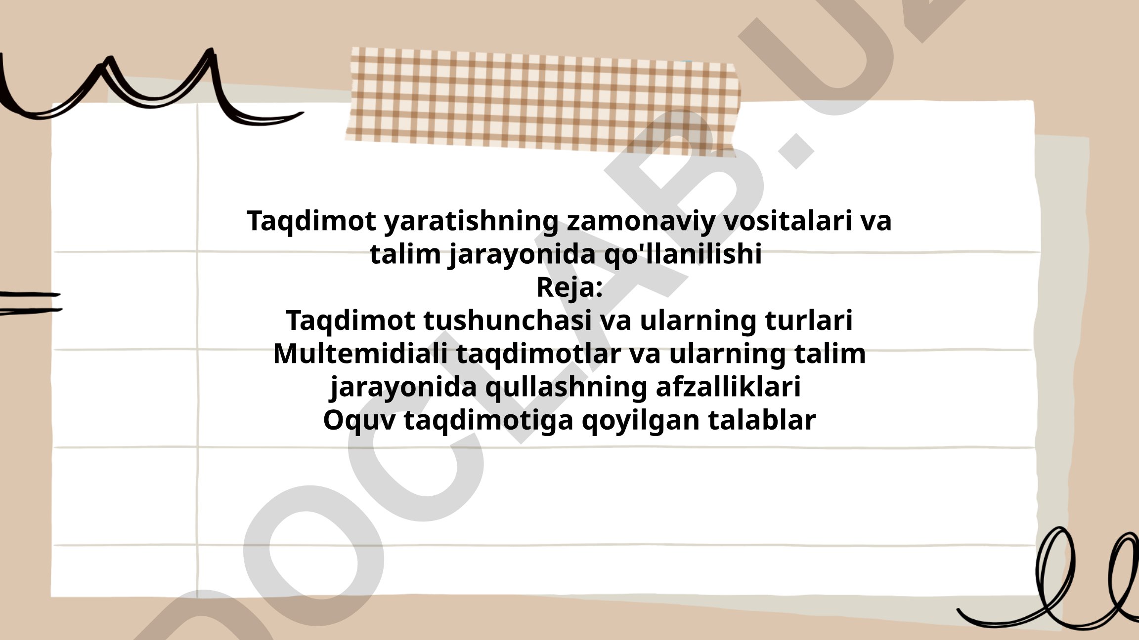 Taqdimot yaratishning zamonaviy vositalari va ta'lim jarayonida qo'llanilishi