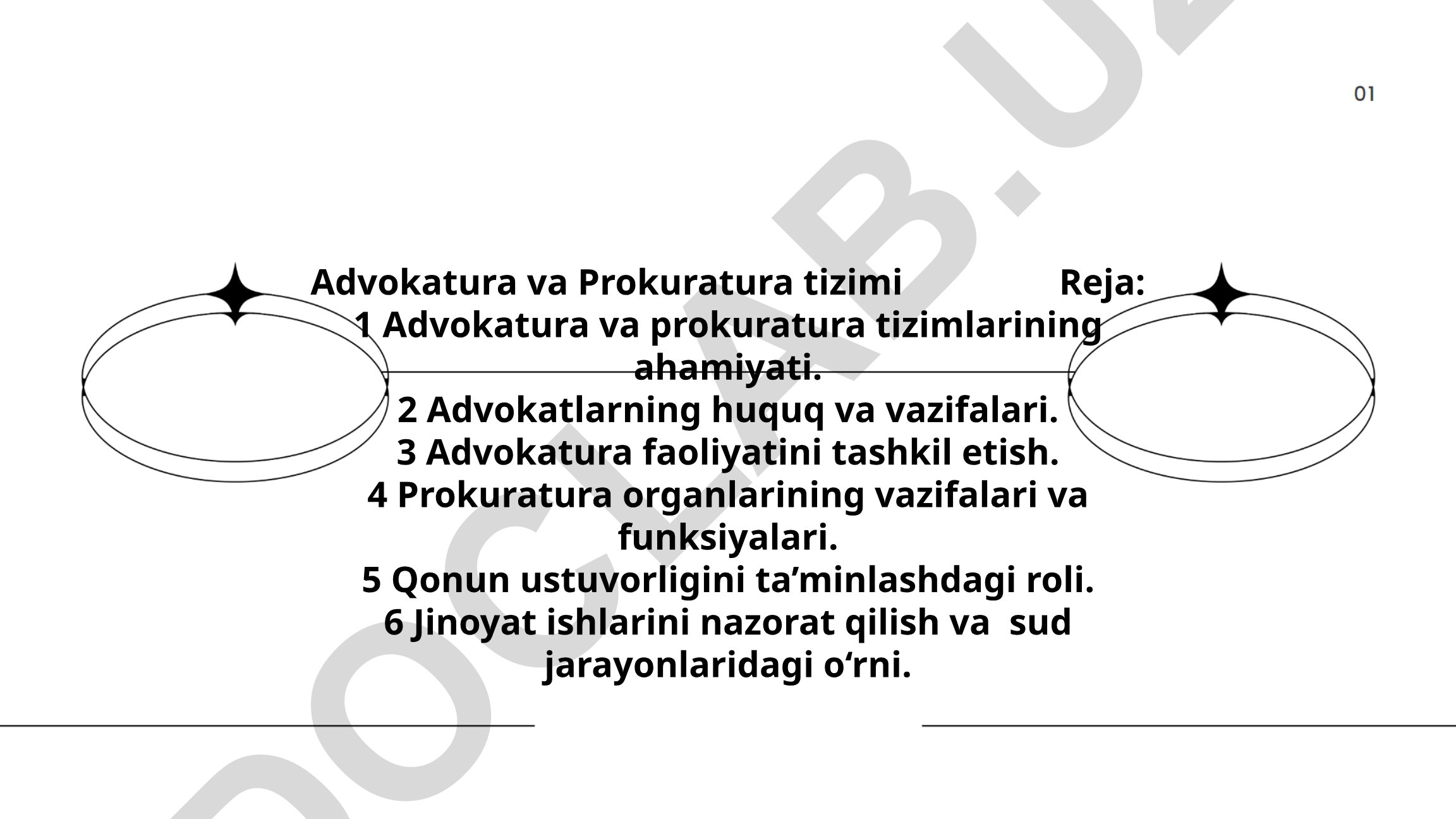 Advokatura va Prokuratura tizimi