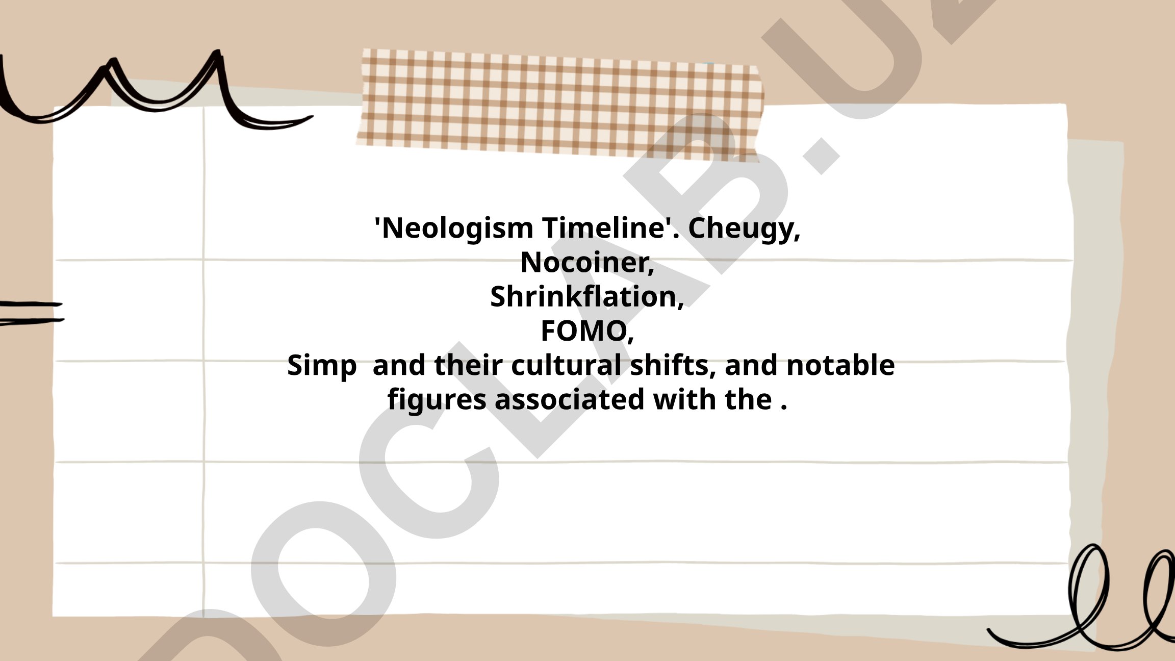 Neologism Timeline: Cheugy, Nocoiner, Shrinkflation, FOMO, Simp
