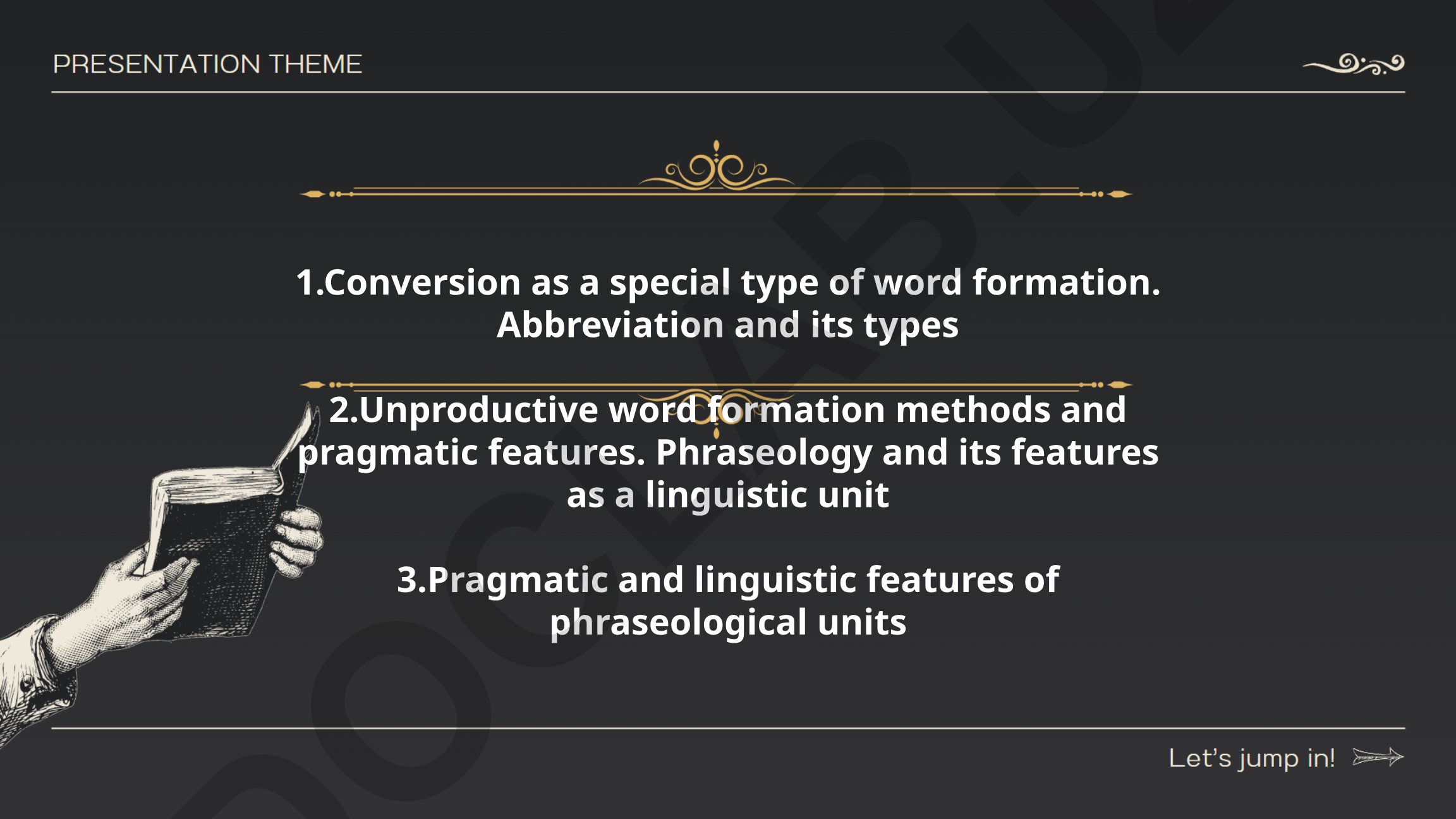 Conversion, Abbreviation, and Phraseology in Word Formation