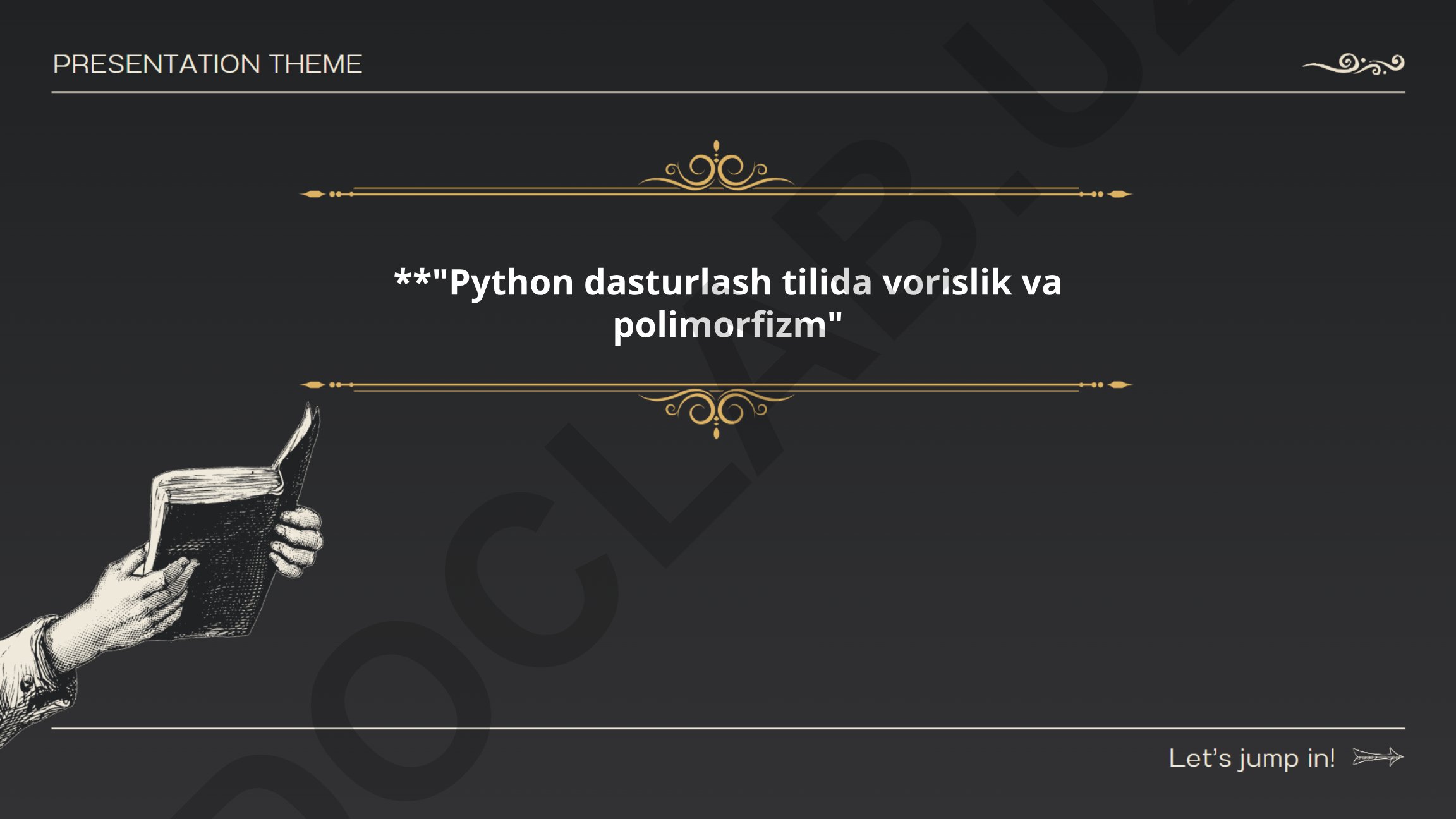 Python dasturlash tilida vorislik va polimorfizm