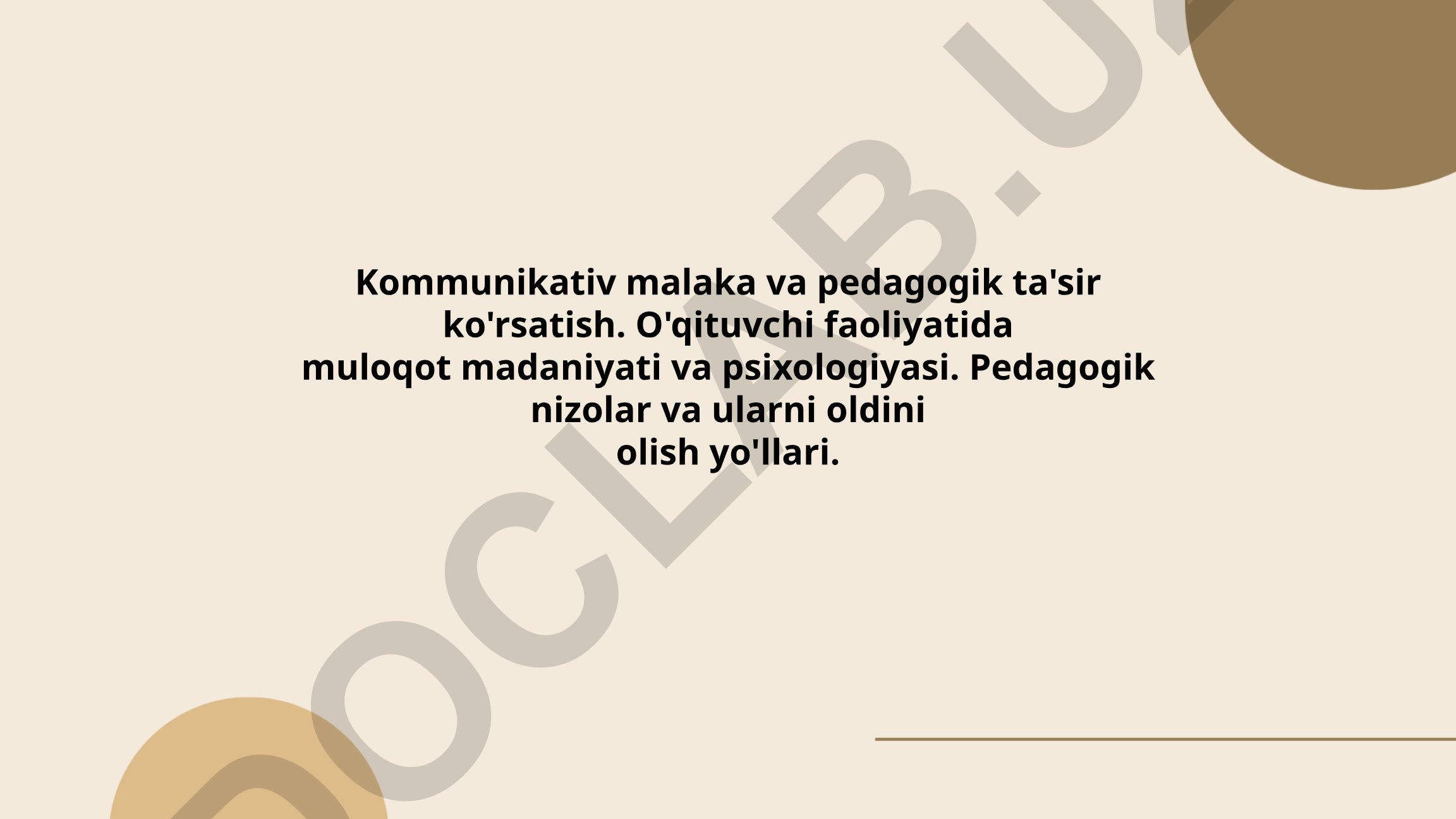 Kommunikativ malaka va pedagogik ta'sir ko'rsatish