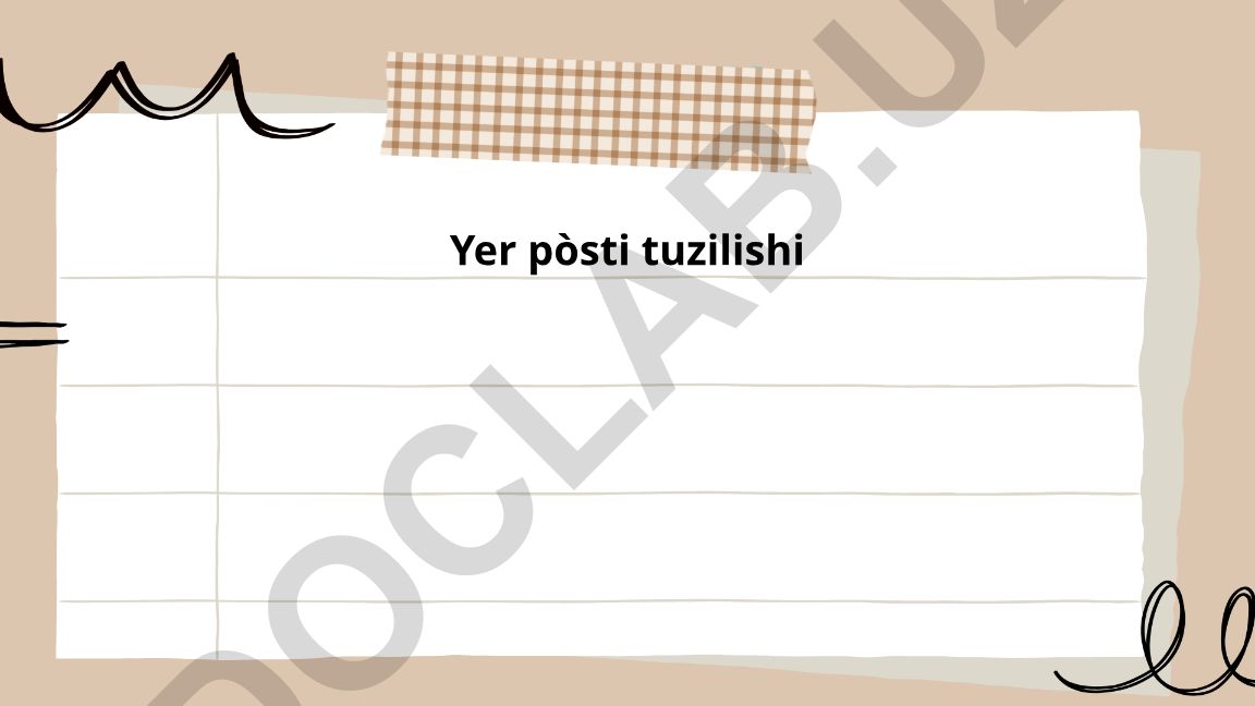 Yerning ichki tuzilishi va paydo bo'lishi