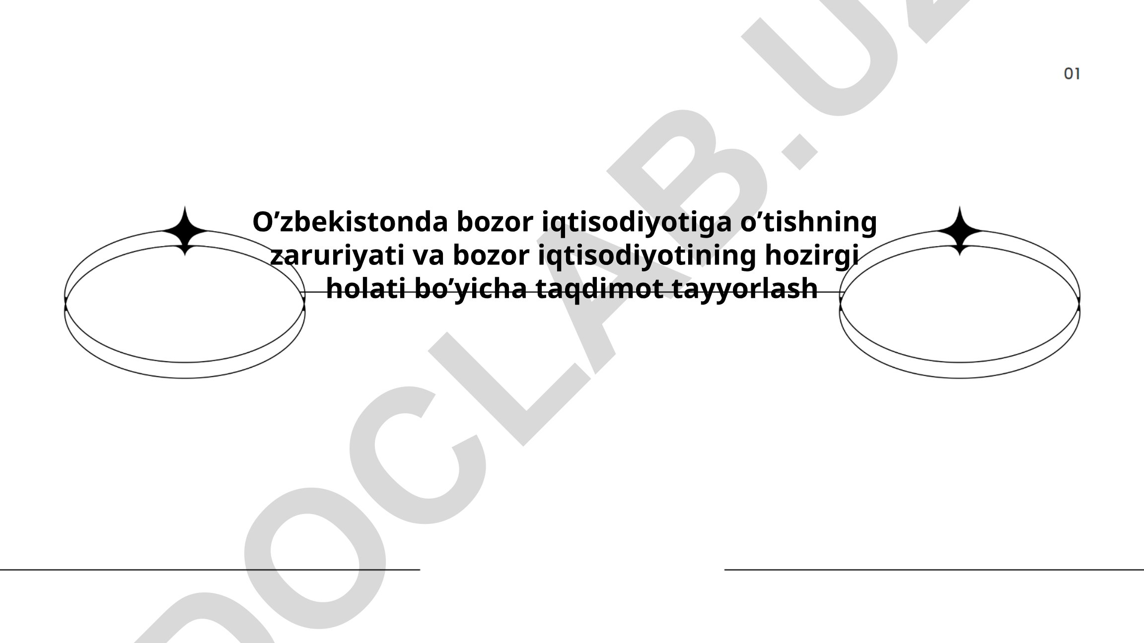 O'zbekistonda bozor iqtisodiyotiga o'tishning zaruriyati va hozirgi holati