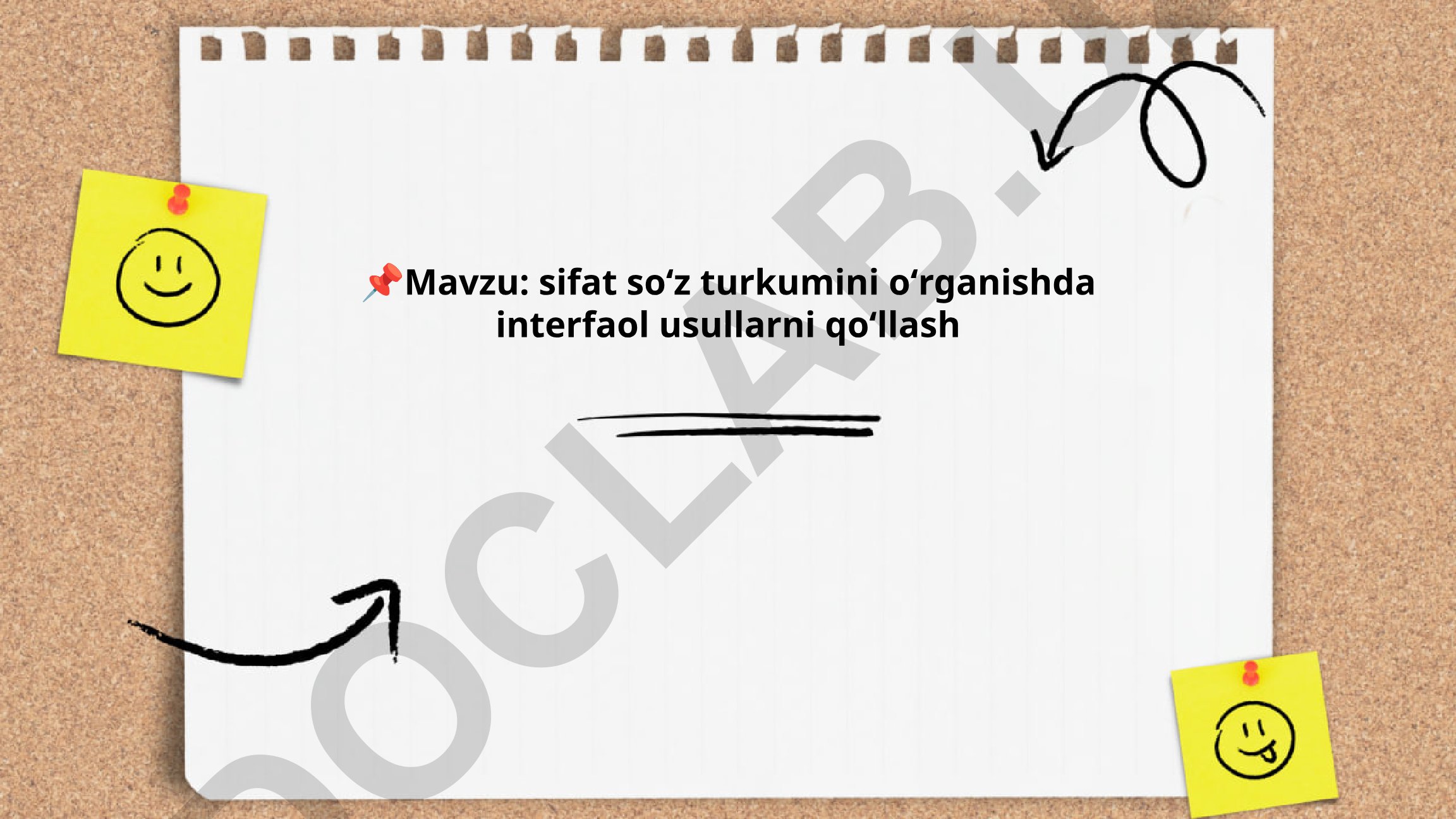 Sifat soʻz turkumini oʻrganishda interfaol usullarni qoʻllash